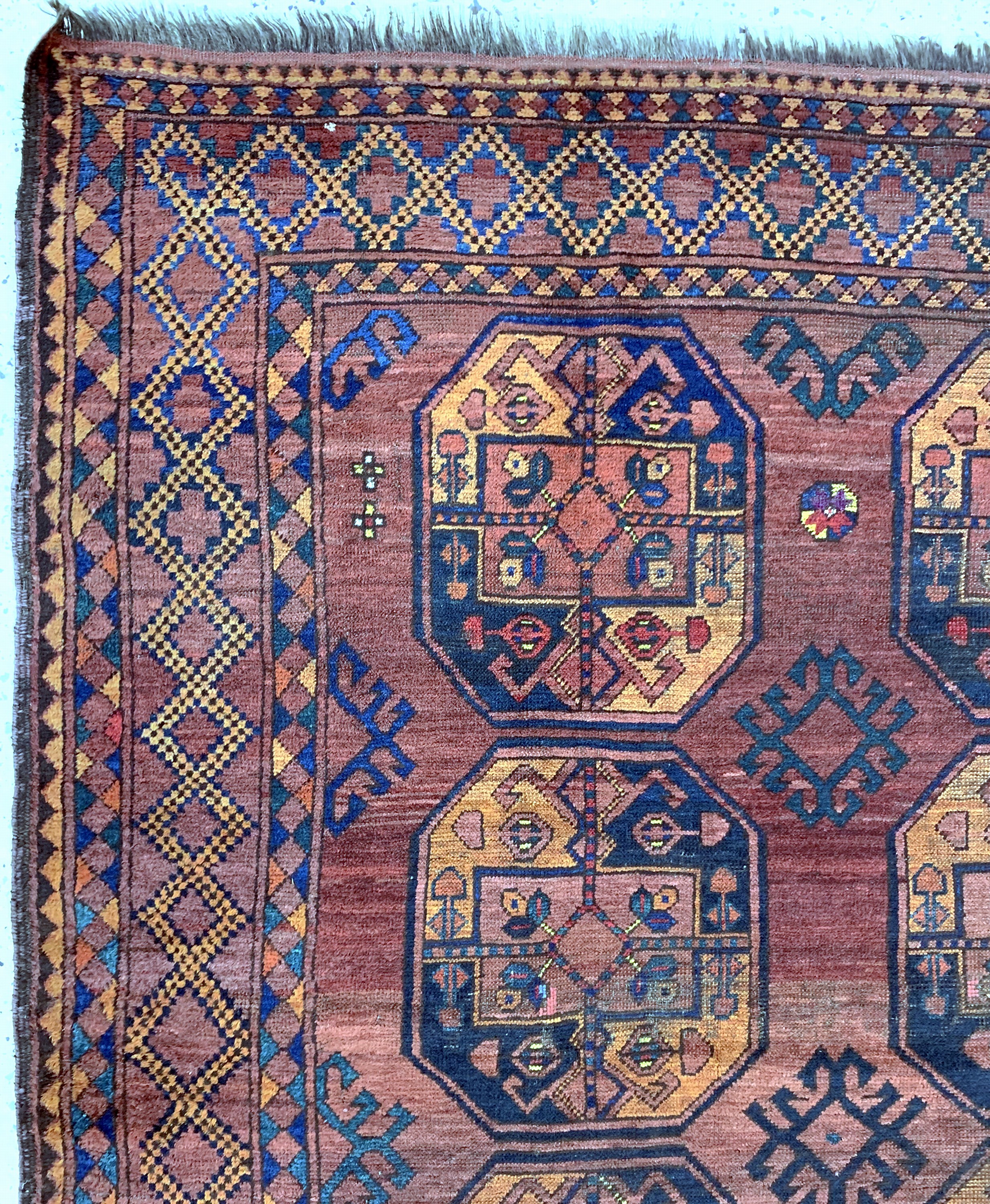 Detail d: Ersari antik, Turkmenistan, 19.Jhd, Wolle auf Wolle, ca. 288 x 201 cm, EHZ: 4