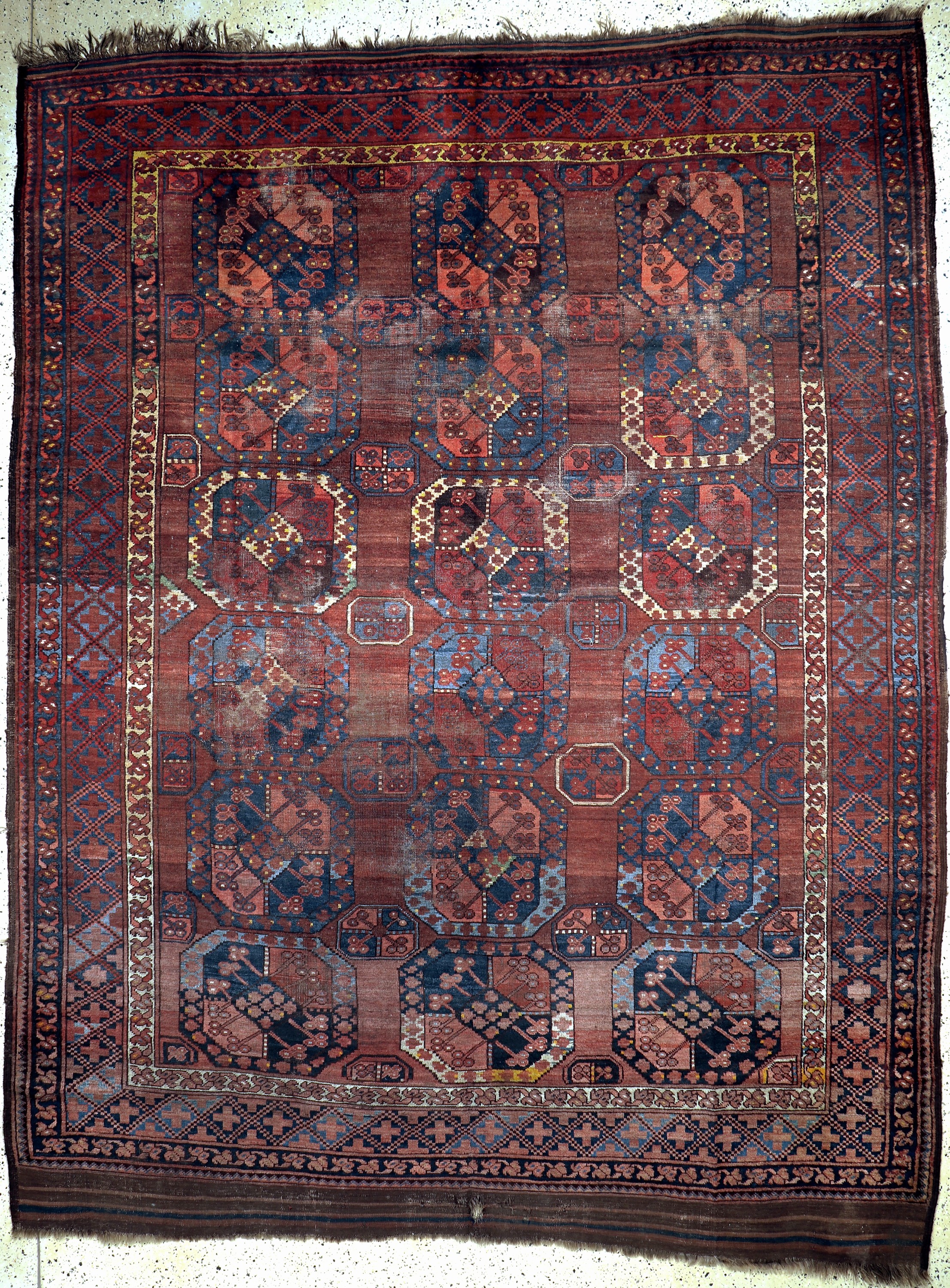 Ersari antik, Turkmenistan, 19.Jhd, Wolle auf Wolle, ca. 354 x 287 cm, EHZ: 4