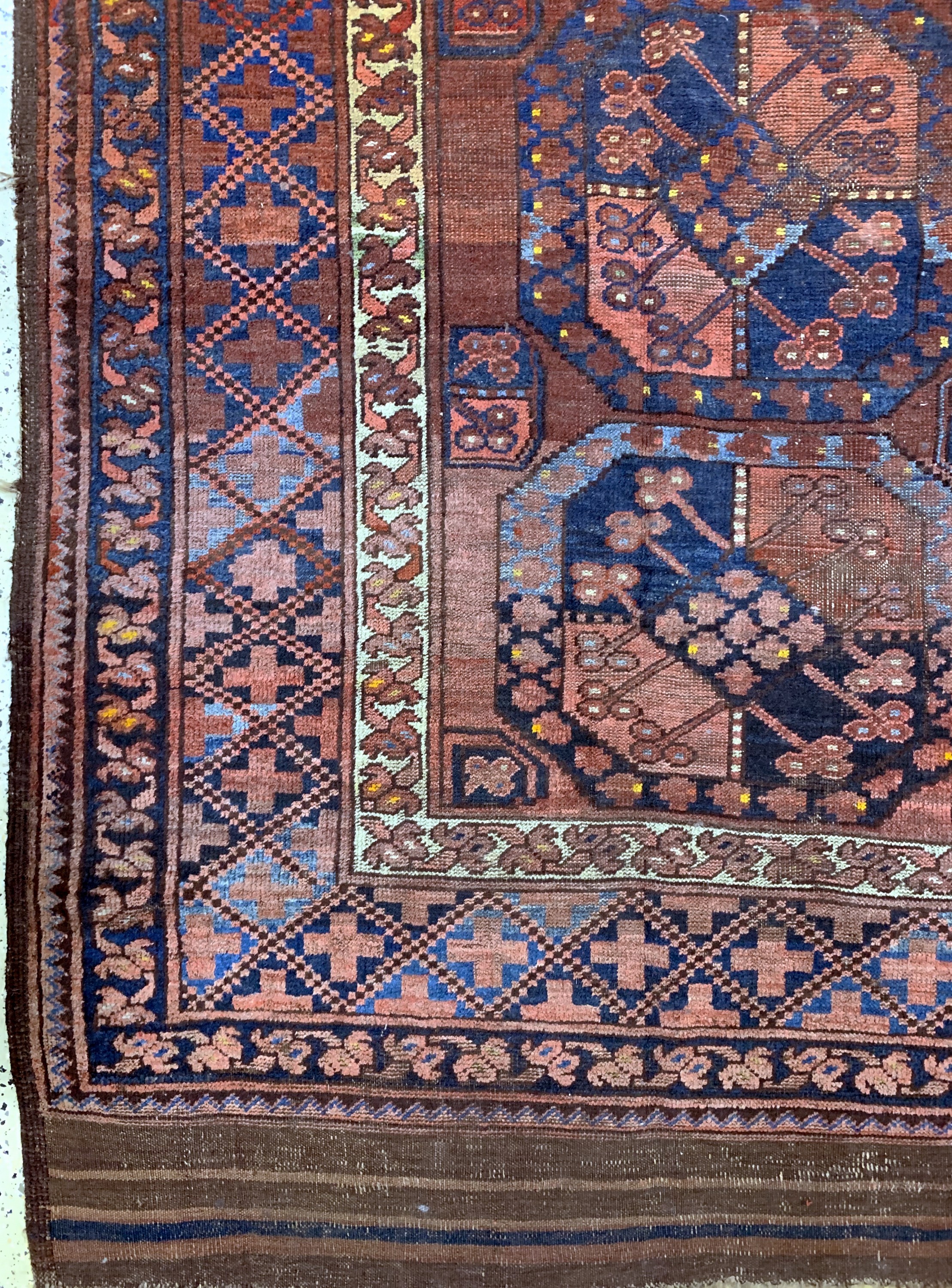 Detail b: Ersari antik, Turkmenistan, 19.Jhd, Wolle auf Wolle, ca. 354 x 287 cm, EHZ: 4