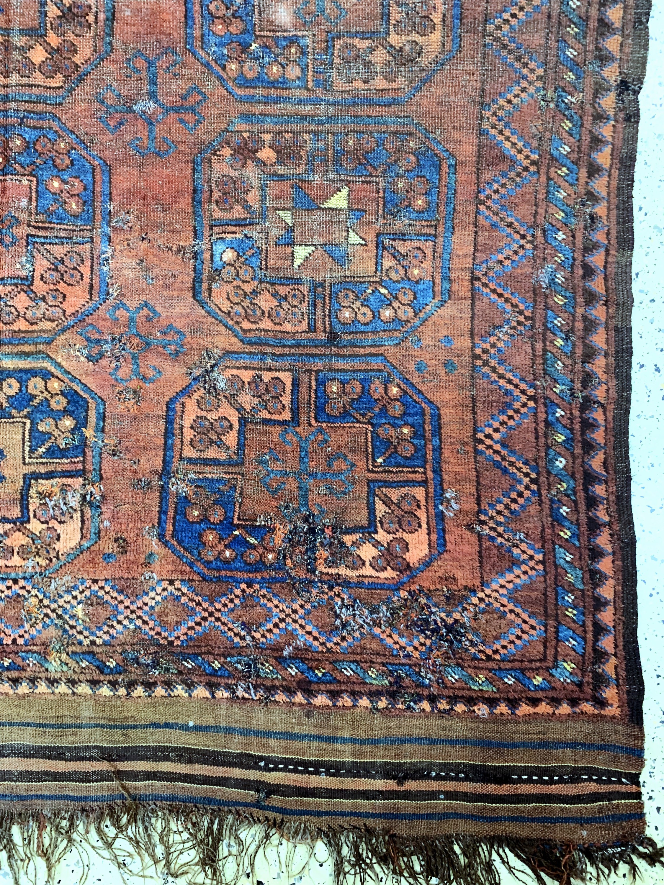 Detail a: Ersari antik, Turkmenistan, 19.Jhd, Wolle auf Wolle, ca. 293 x 190 cm, EHZ: 4