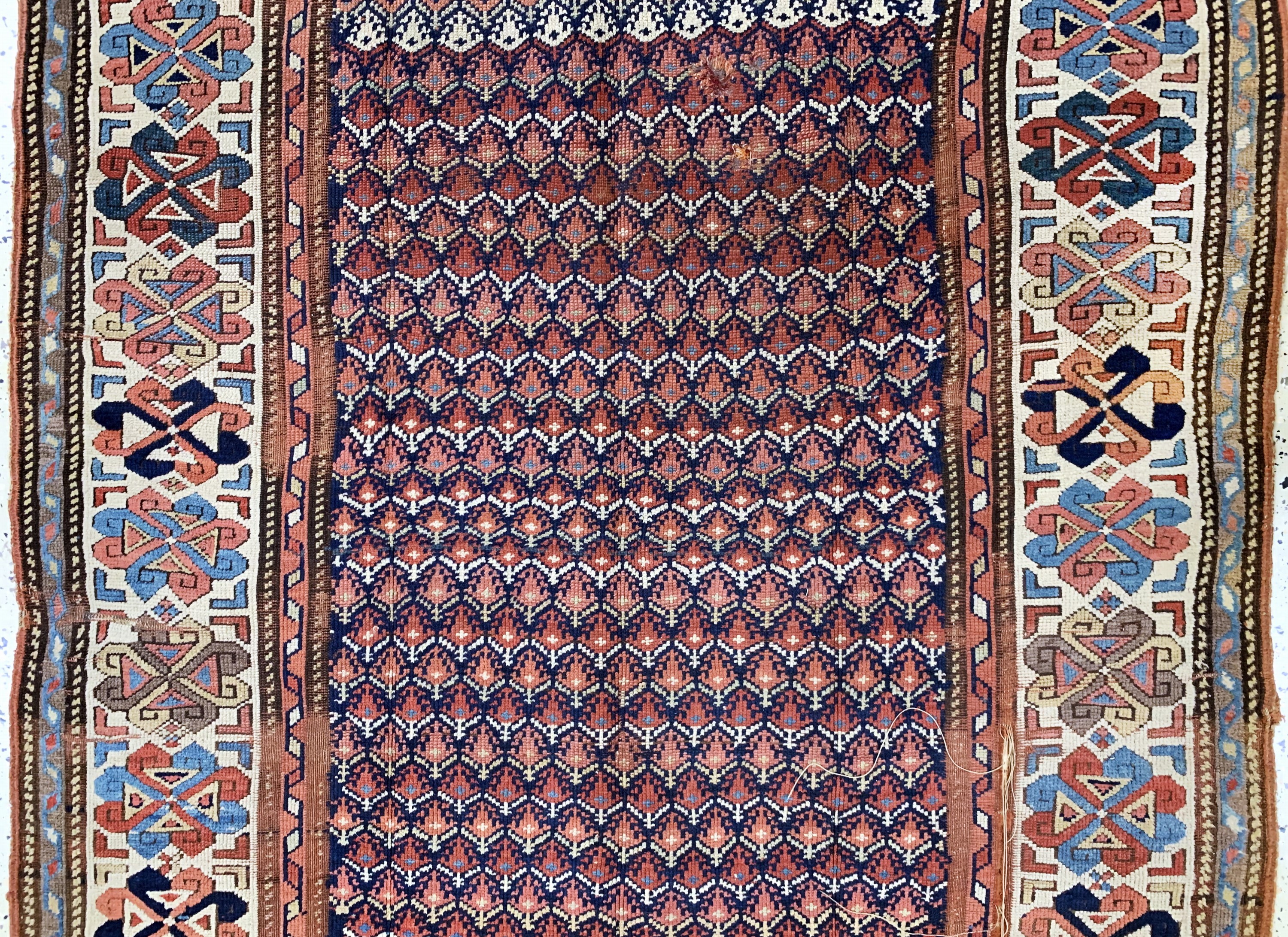 Detail c: Antiker Shahsawan, Persien, 19.Jhd, Wolle auf Wolle, ca. 372 x 140 cm, EHZ: 4