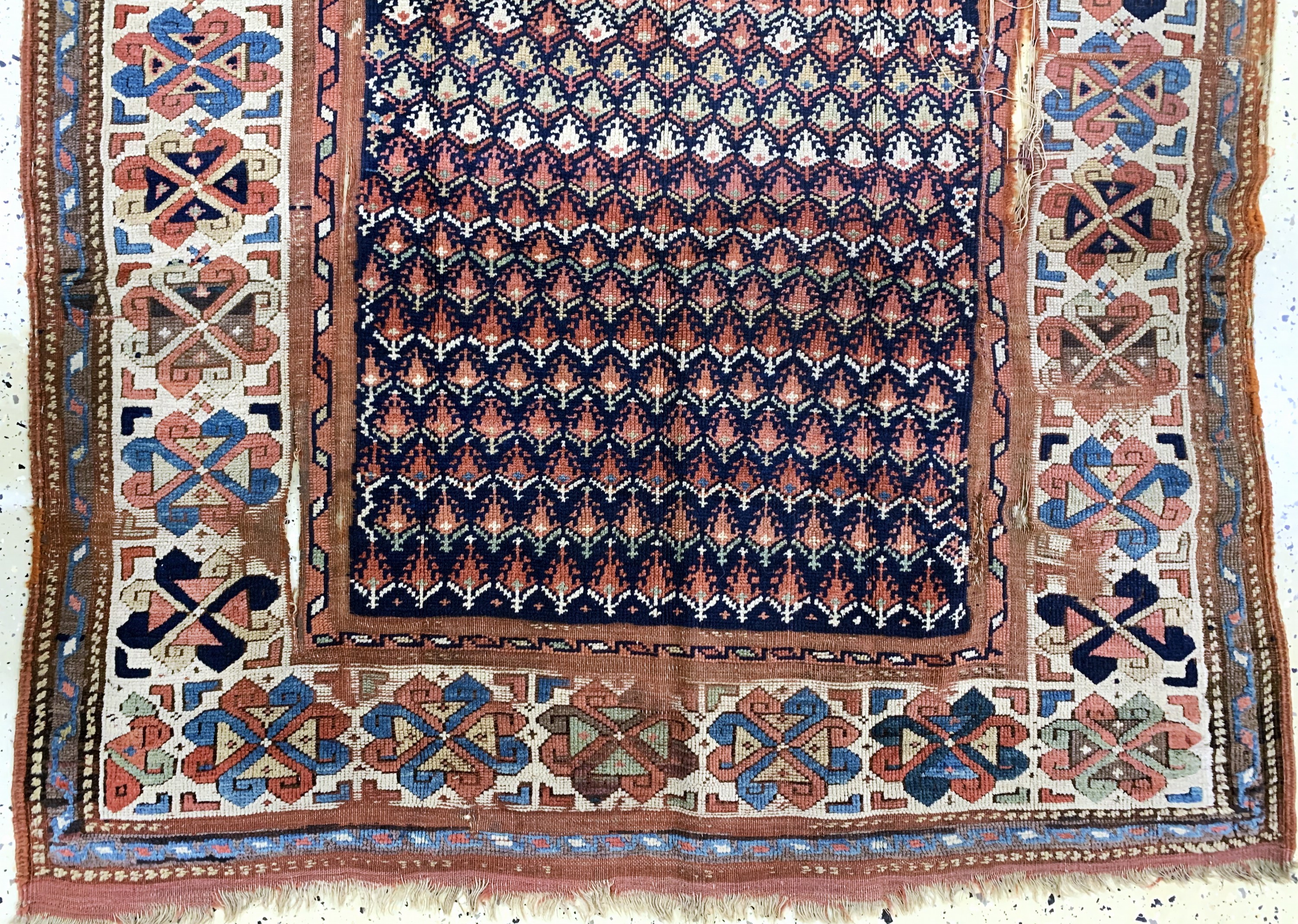 Detail e: Antiker Shahsawan, Persien, 19.Jhd, Wolle auf Wolle, ca. 372 x 140 cm, EHZ: 4