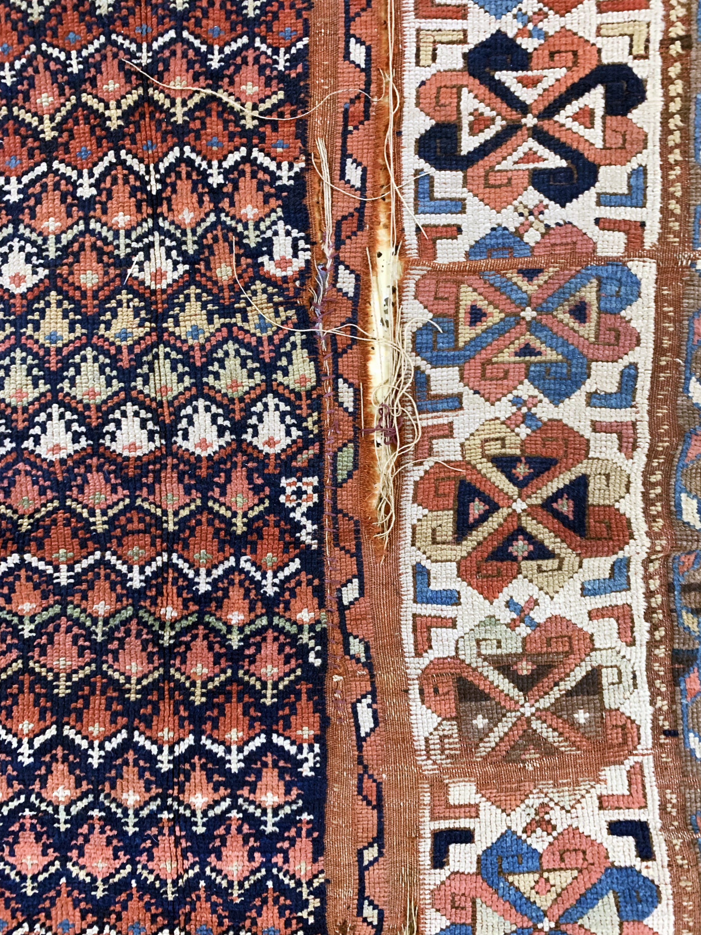 Detail f: Antiker Shahsawan, Persien, 19.Jhd, Wolle auf Wolle, ca. 372 x 140 cm, EHZ: 4