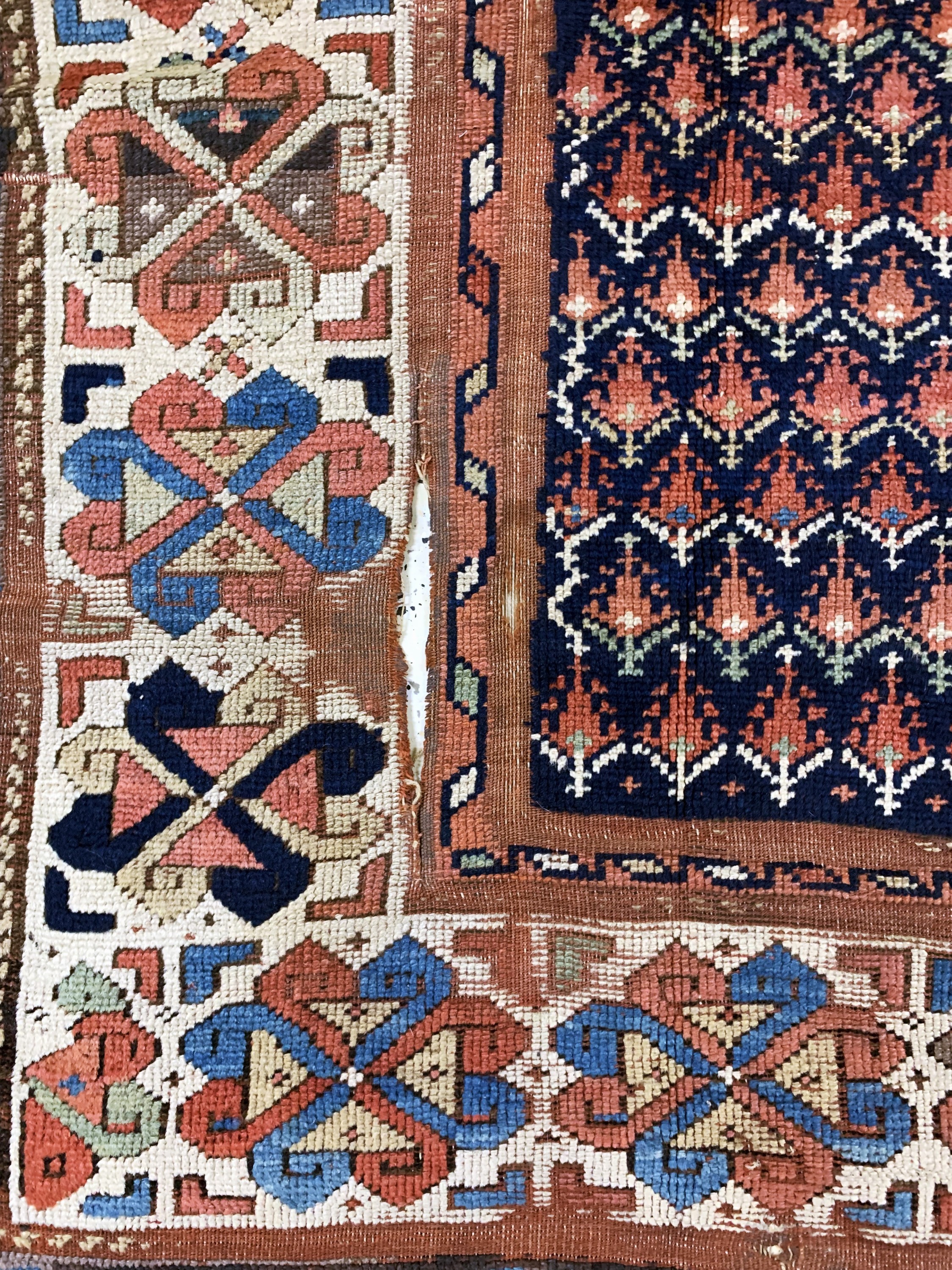 Detail g: Antiker Shahsawan, Persien, 19.Jhd, Wolle auf Wolle, ca. 372 x 140 cm, EHZ: 4