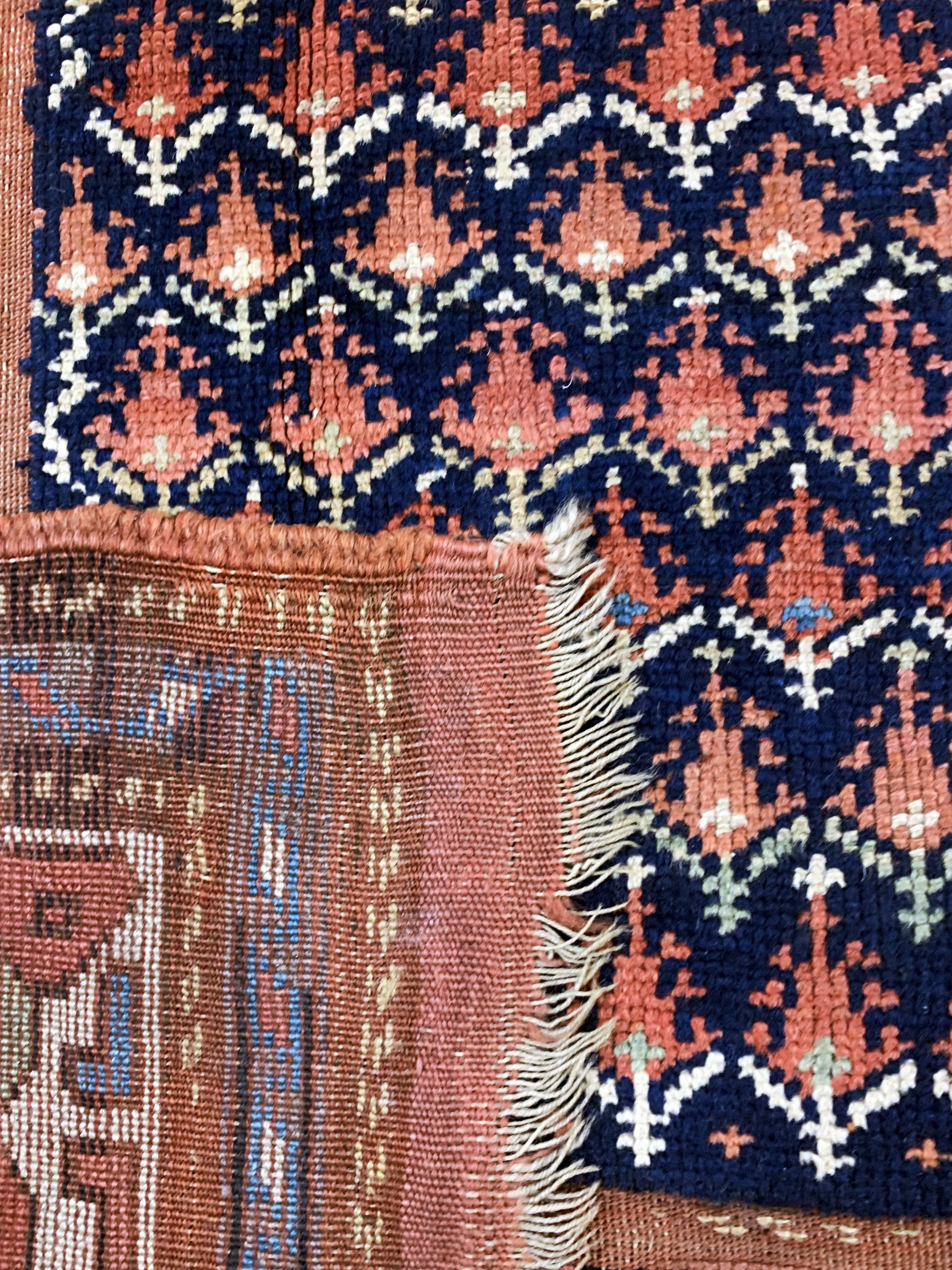 Detail h: Antiker Shahsawan, Persien, 19.Jhd, Wolle auf Wolle, ca. 372 x 140 cm, EHZ: 4