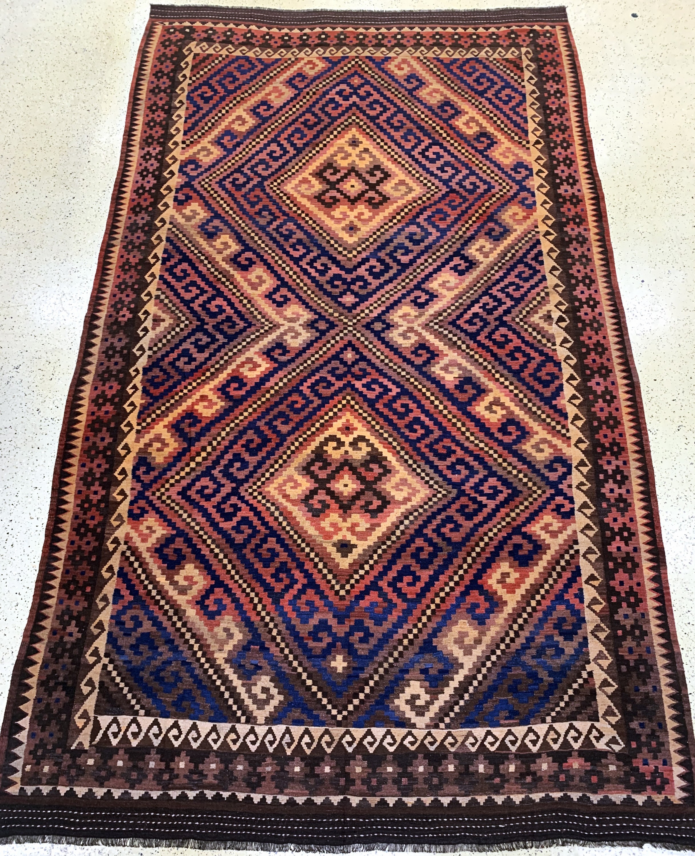 Uzbek Kelim, Uzbekistan, Anfang 20.Jhd, Wolle auf Wolle, ca. 530 x 300 cm, EHZ: 2