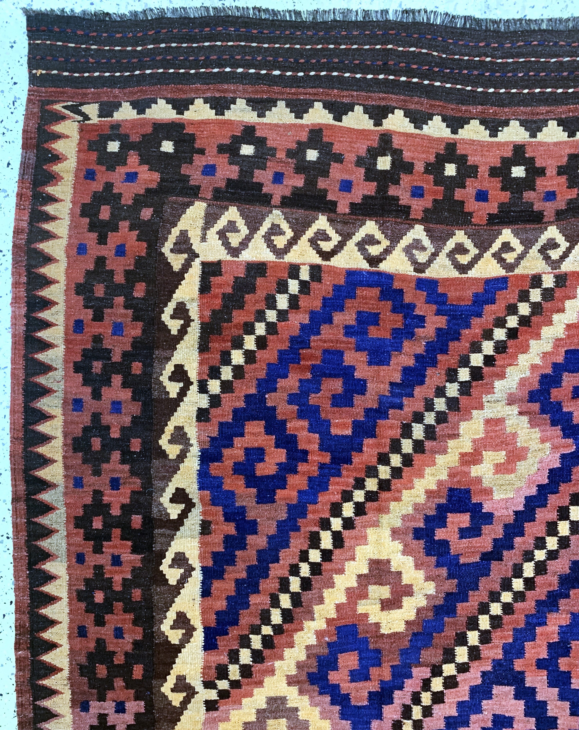 Detail e: Uzbek Kelim, Uzbekistan, Anfang 20.Jhd, Wolle auf Wolle, ca. 530 x 300 cm, EHZ: 2
