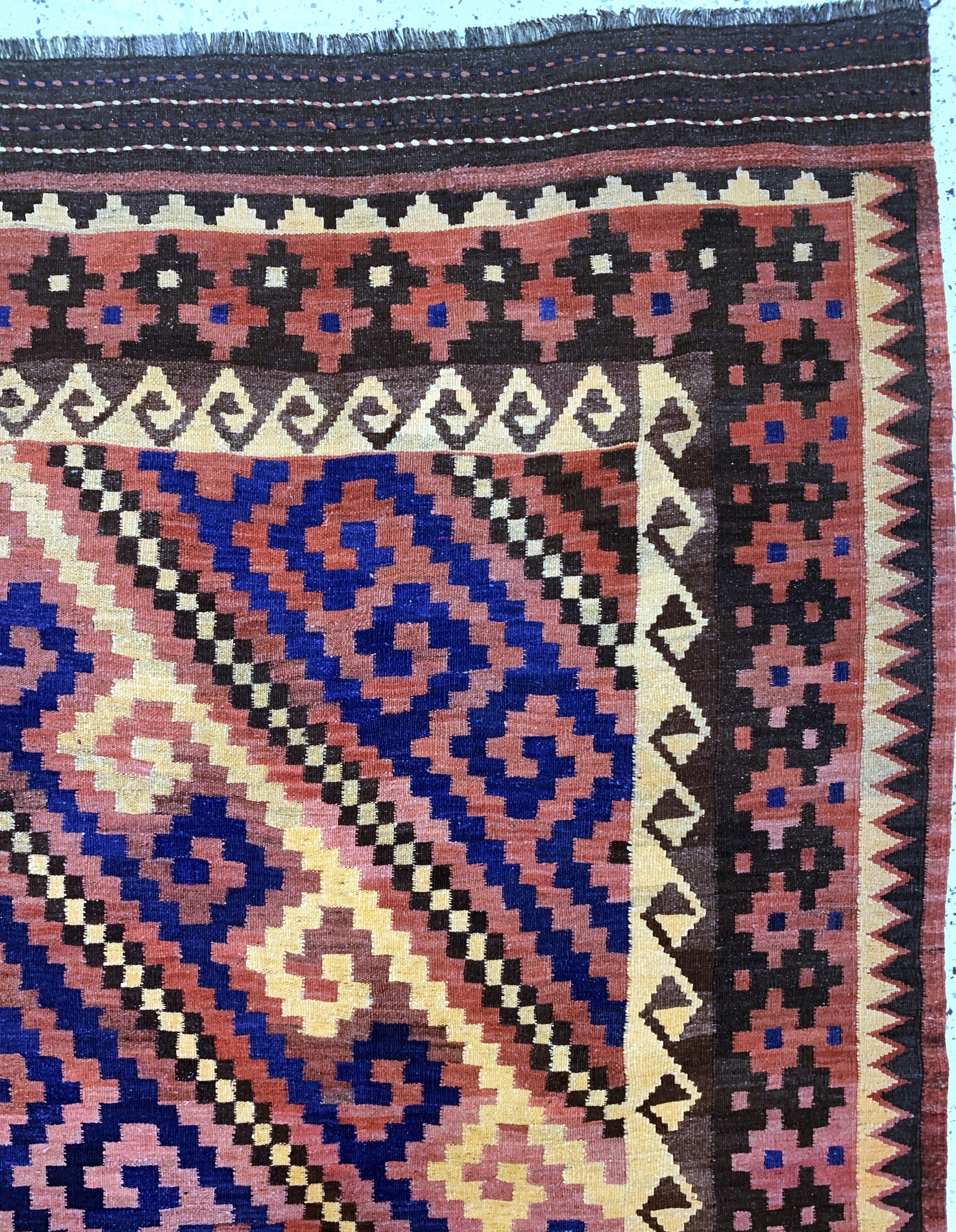 Detail f: Uzbek Kelim, Uzbekistan, Anfang 20.Jhd, Wolle auf Wolle, ca. 530 x 300 cm, EHZ: 2