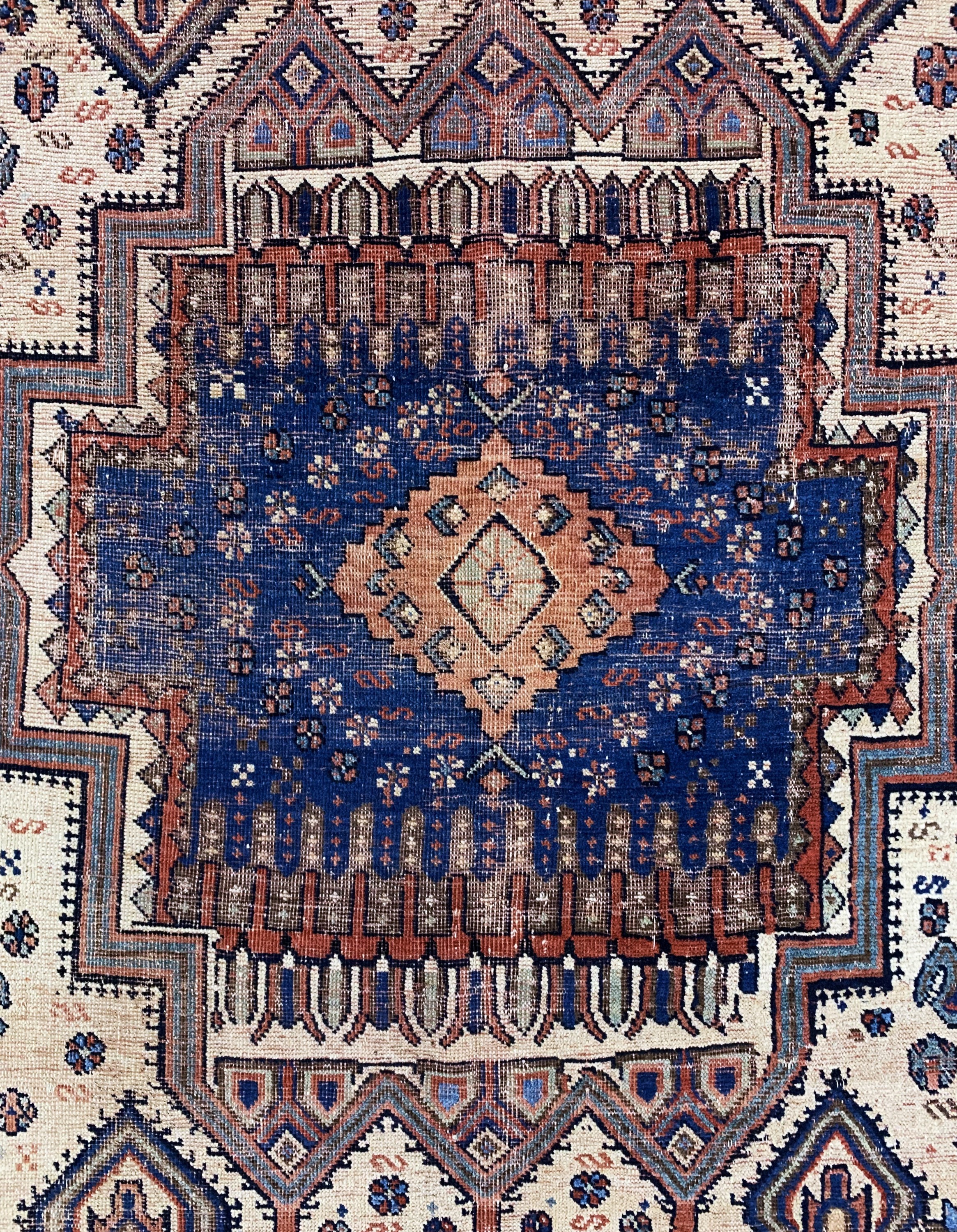 Detail c: Afschar antik, Persien, 19.Jhd, Wolle auf Wolle, ca. 181 x 150 cm, EHZ: 4