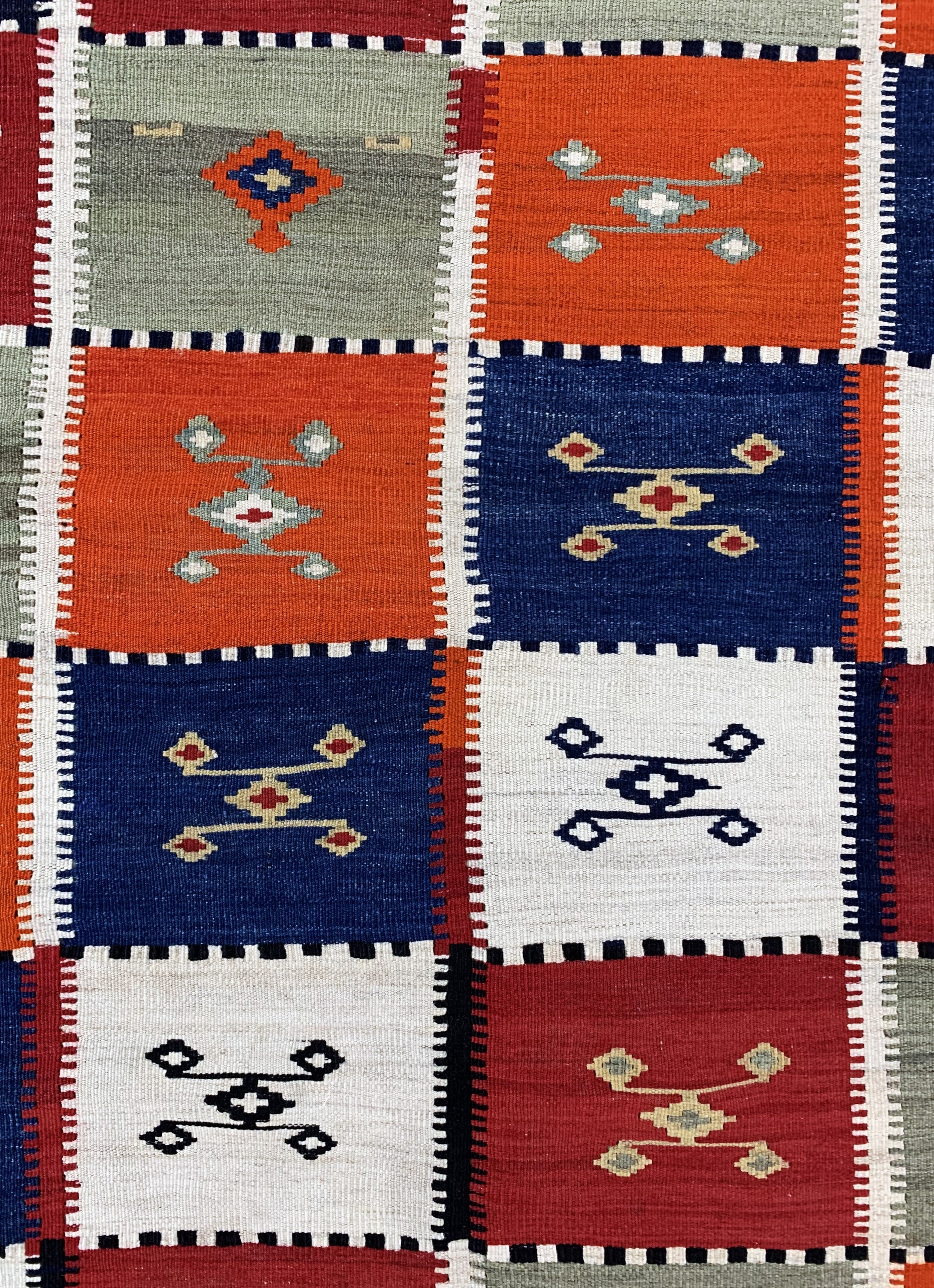 Detail e: Ghaschgai Kelim antik, Persien, um 1900, Wolle auf Wolle, ca. 265 x 178 cm, EHZ: 2