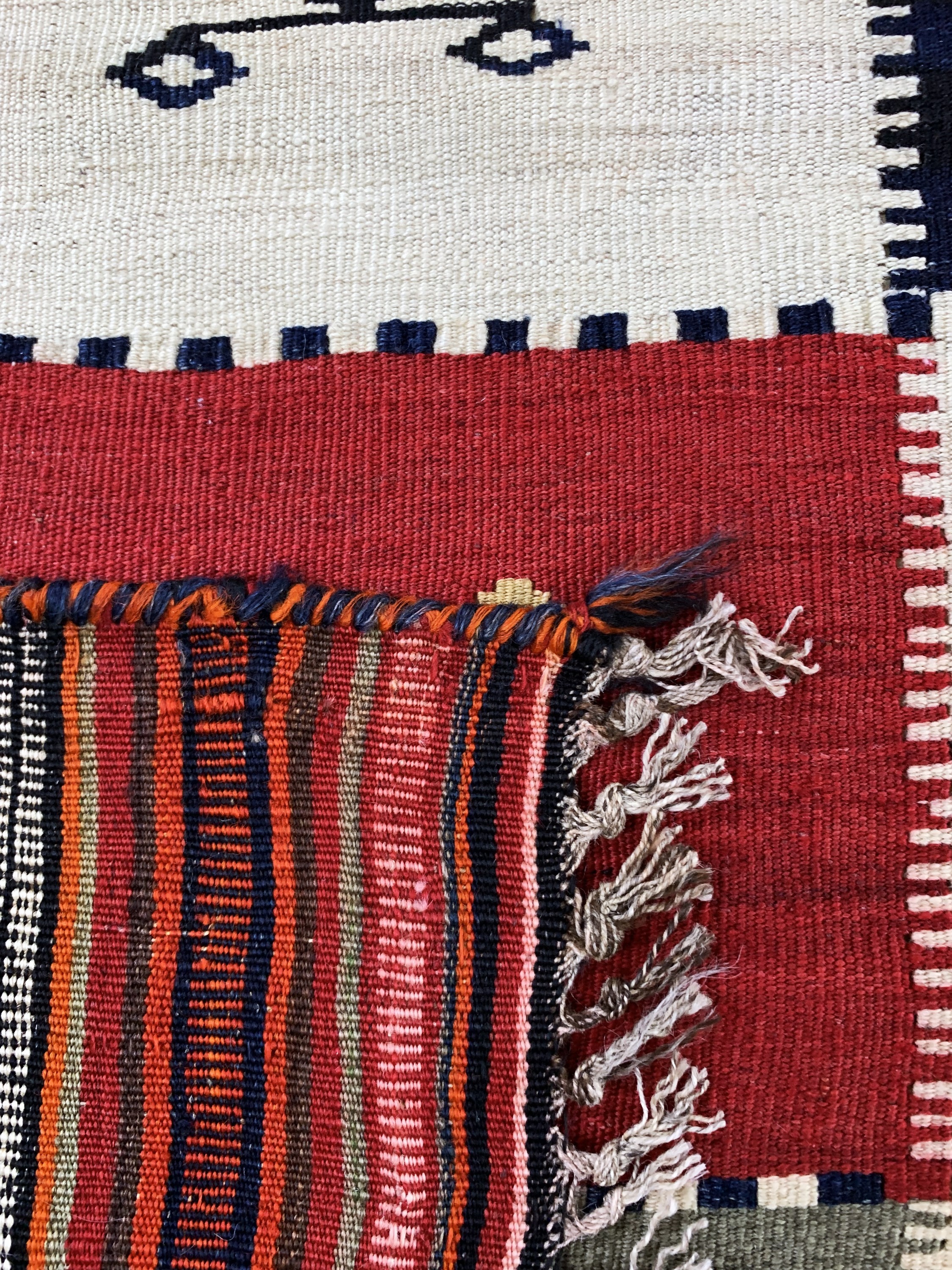 Detail g: Ghaschgai Kelim antik, Persien, um 1900, Wolle auf Wolle, ca. 265 x 178 cm, EHZ: 2