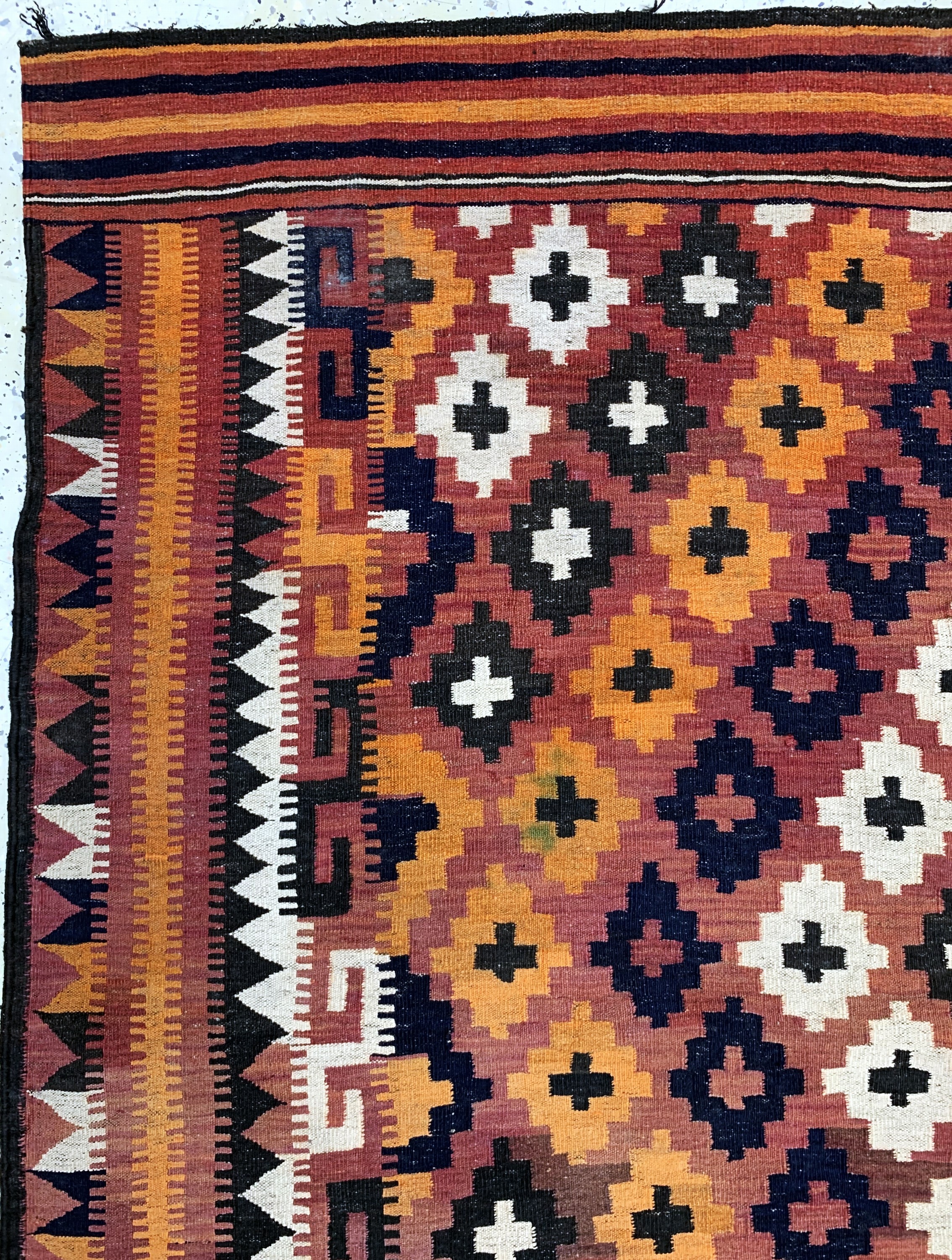 Detail c: Maymaneh Kelim, Afghanistan, Mitte 20.Jhd, Wolle auf Wolle, ca. 336 x 218 cm, EHZ: 3
