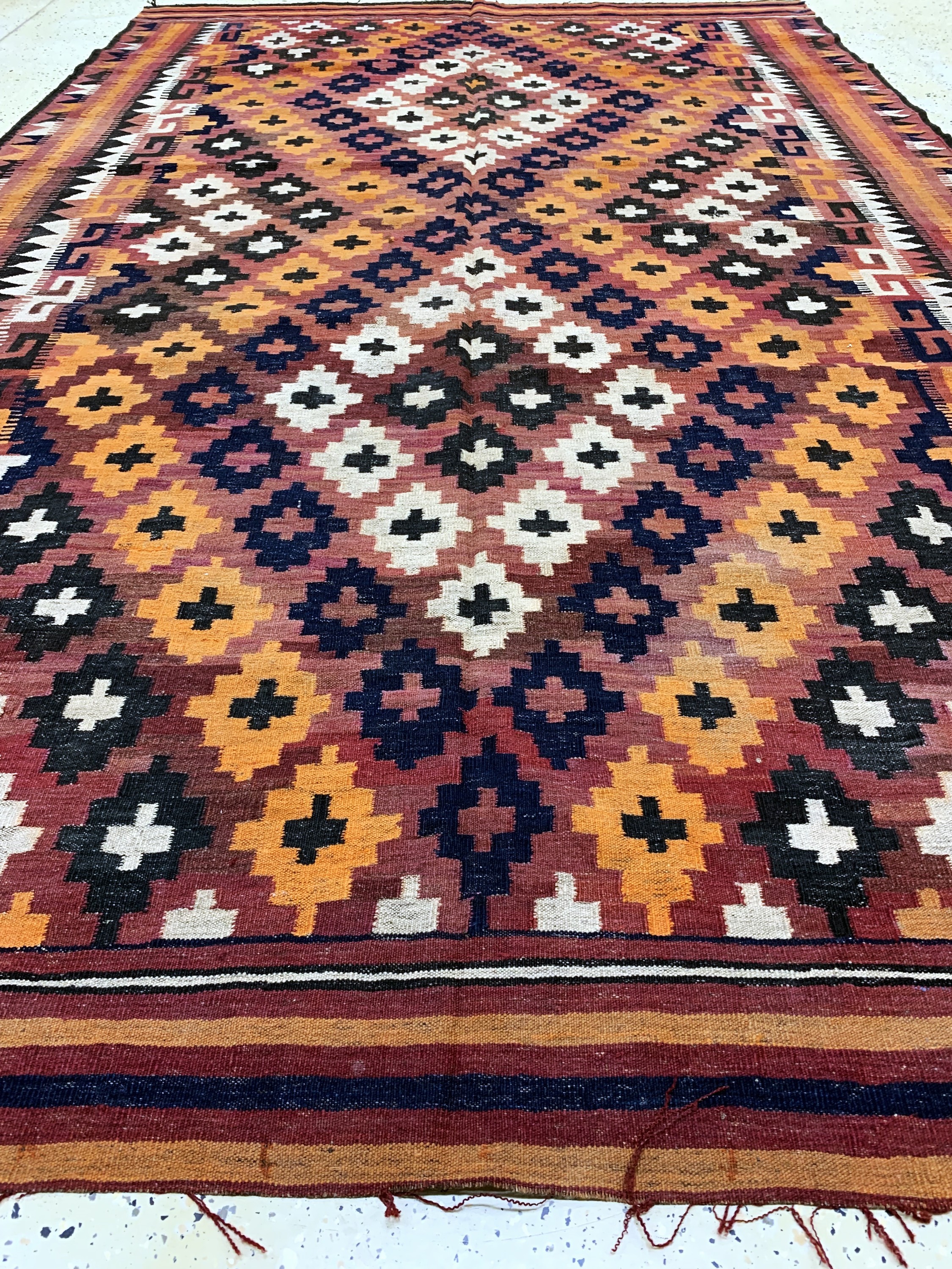 Detail e: Maymaneh Kelim, Afghanistan, Mitte 20.Jhd, Wolle auf Wolle, ca. 336 x 218 cm, EHZ: 3