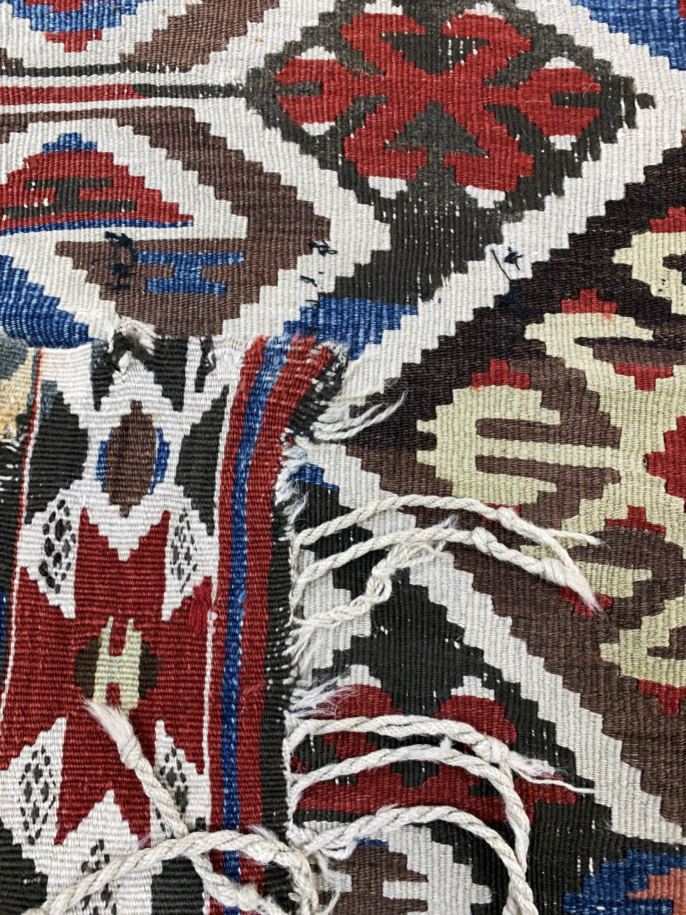 Detail g: Karaman Kelim antik, Türkei, 19.Jhd, Wolle auf Wolle, ca. 320 x 183 cm, EHZ: 3(2 getrennte Bahnen)