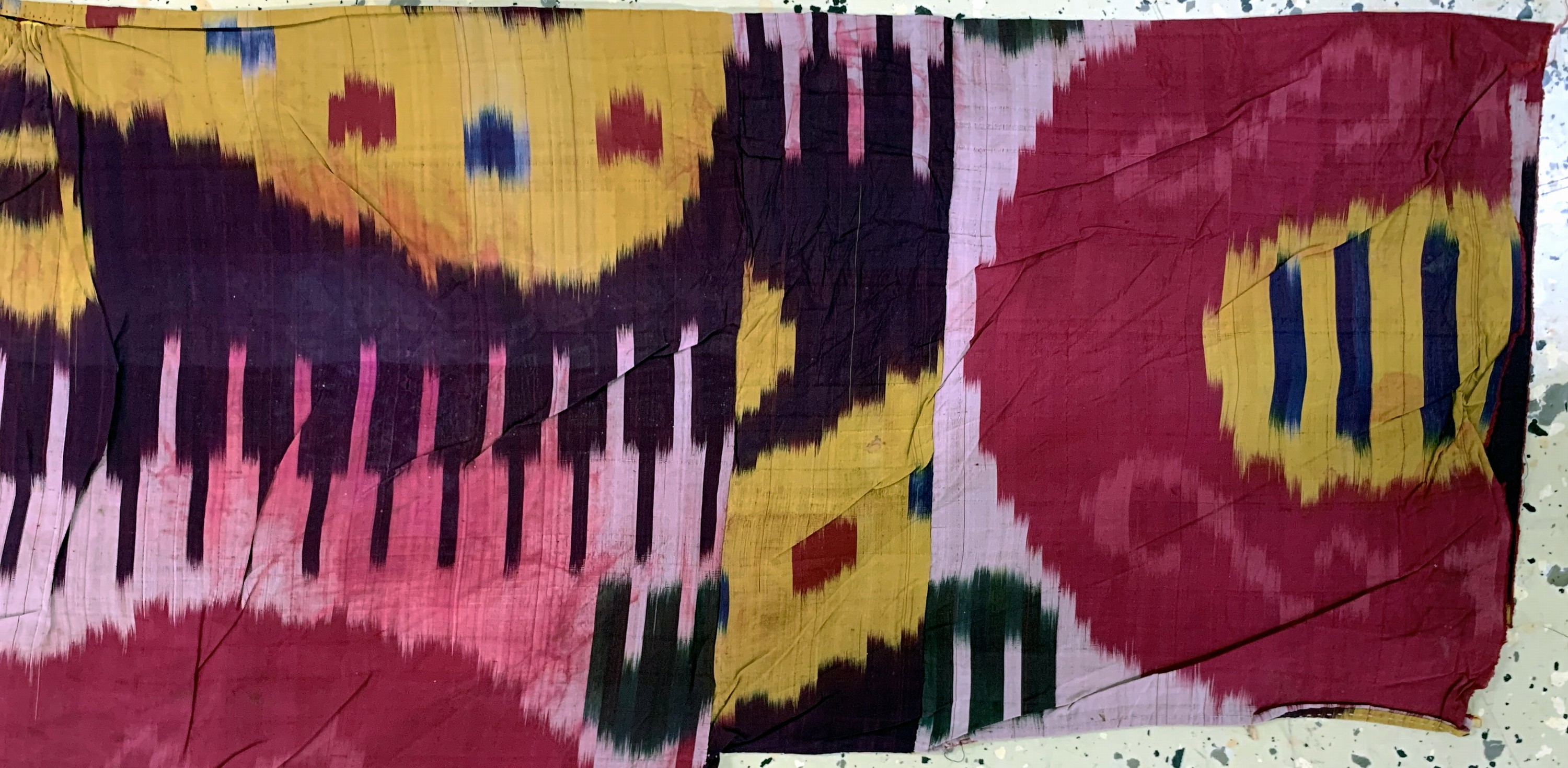 Detail d: Antike"Ikat"Robe, Uzbekistan, 19.Jhd, Seide, Männergrösse, EHZ: 3