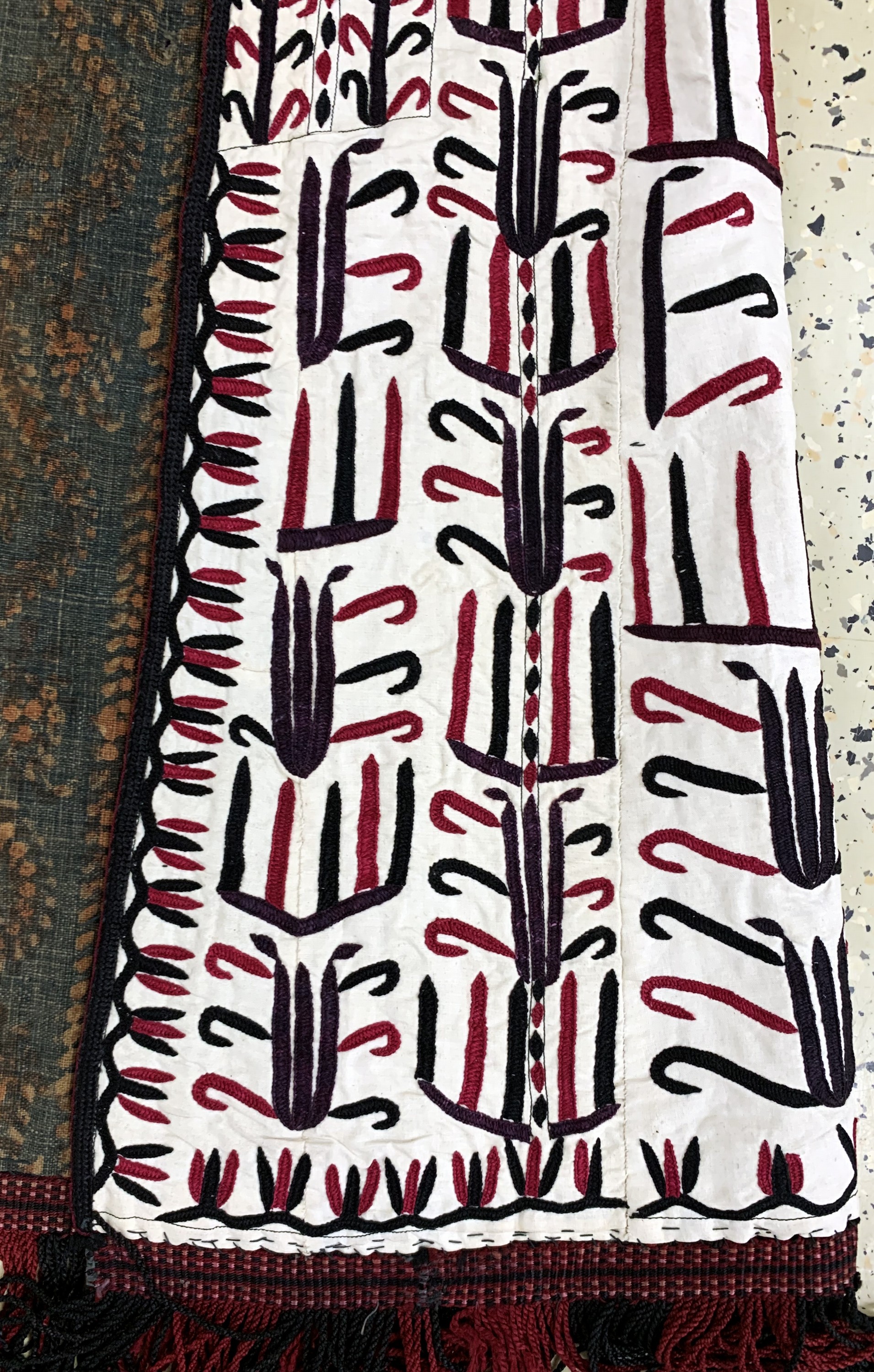 Detail c: Nomaden"Mantel"Chirpy", Turkmenistan, Mitte20.Jhd, Seidenstickerei, Fraungrösse, EHZ: 2