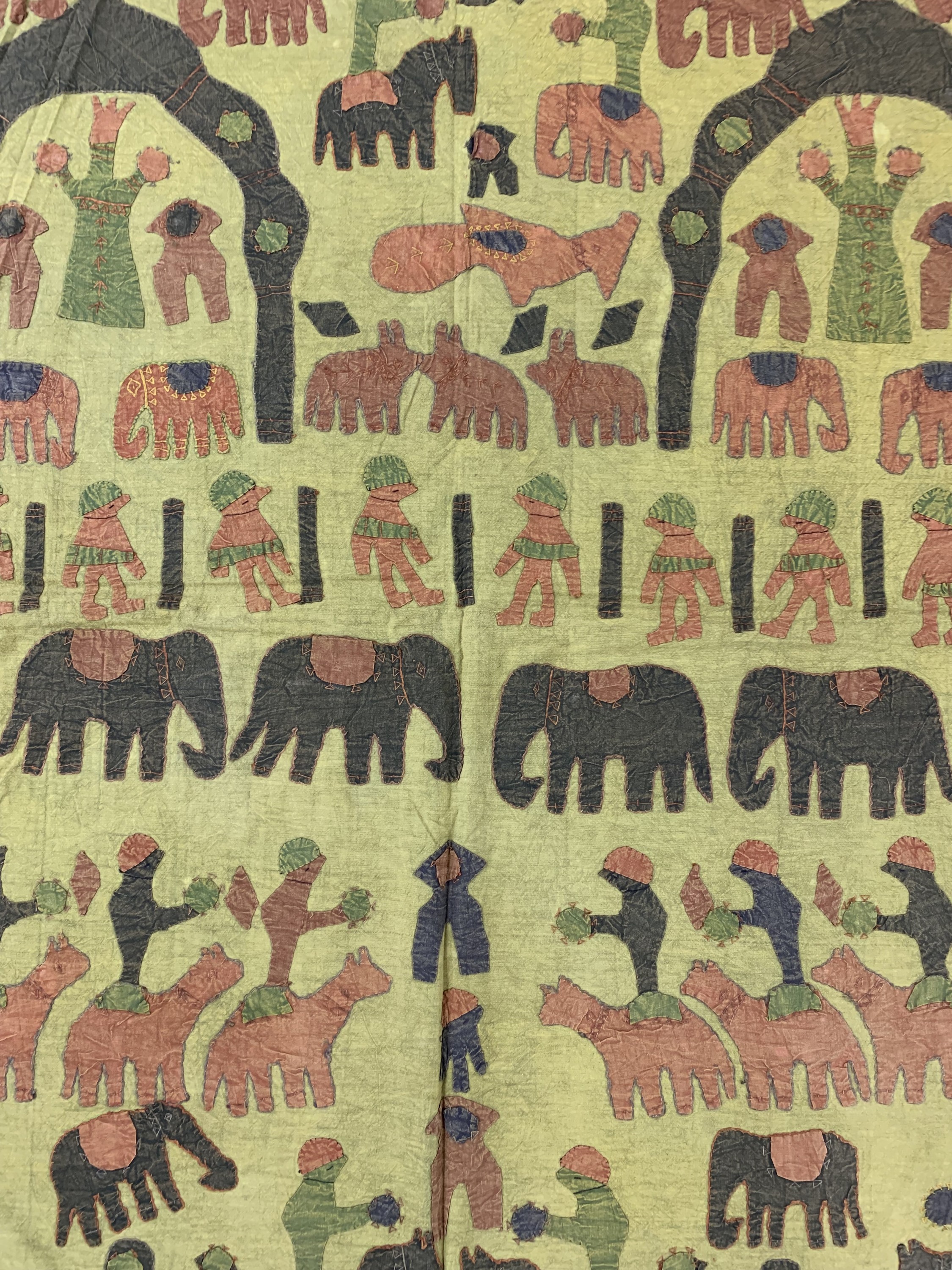 Detail c: "Patchwork"alt, Indian, Mitte 20.Jhd, Baumwolle, ca. 261 x 218 cm, EHZ: 2