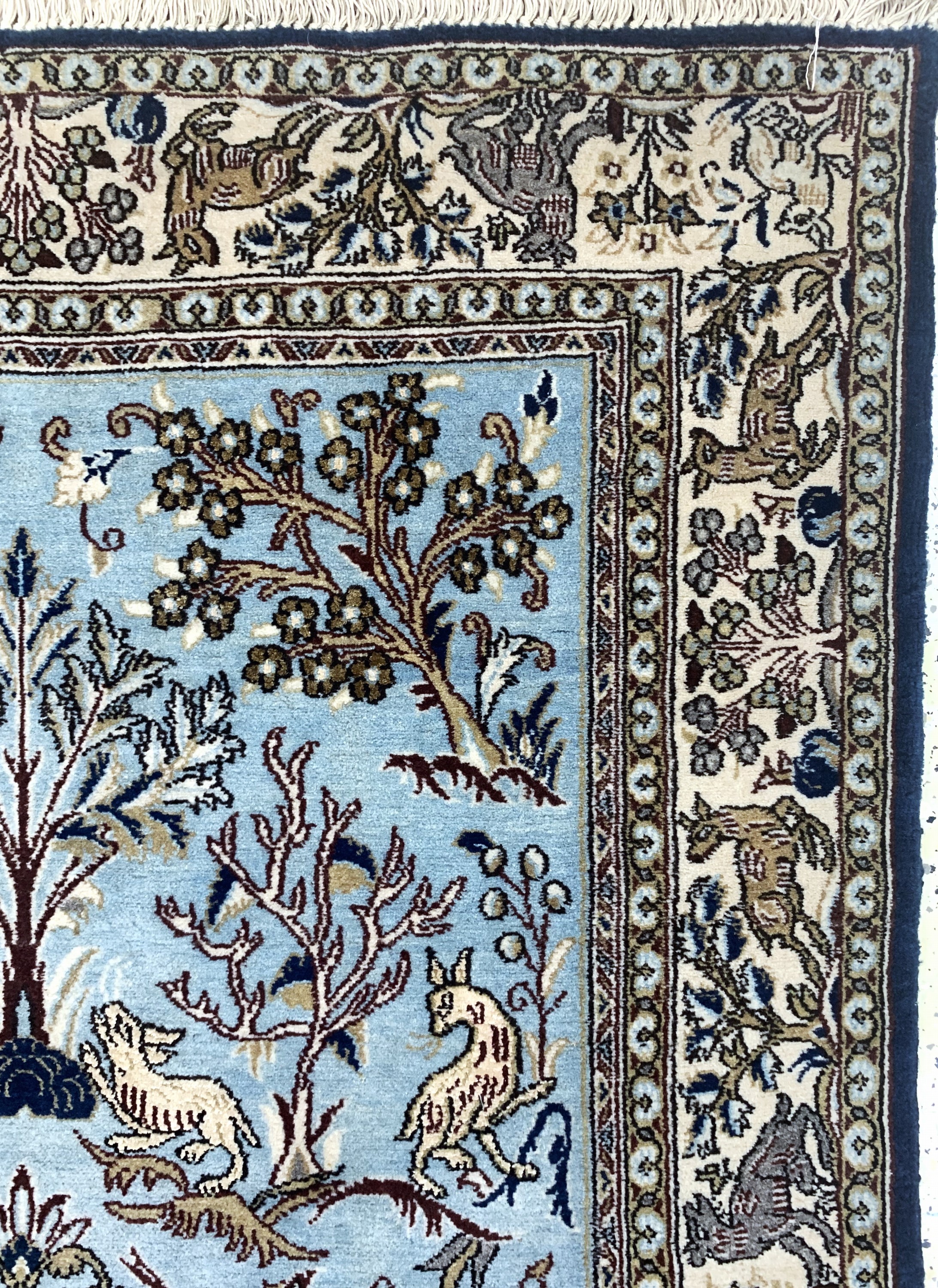 Detail d: Ghom alt, Persien, Mitte 20.Jhd, Wolle mit Seide, ca. 160 x 106 cm, Reinigungsbedürftig, EHZ: 2