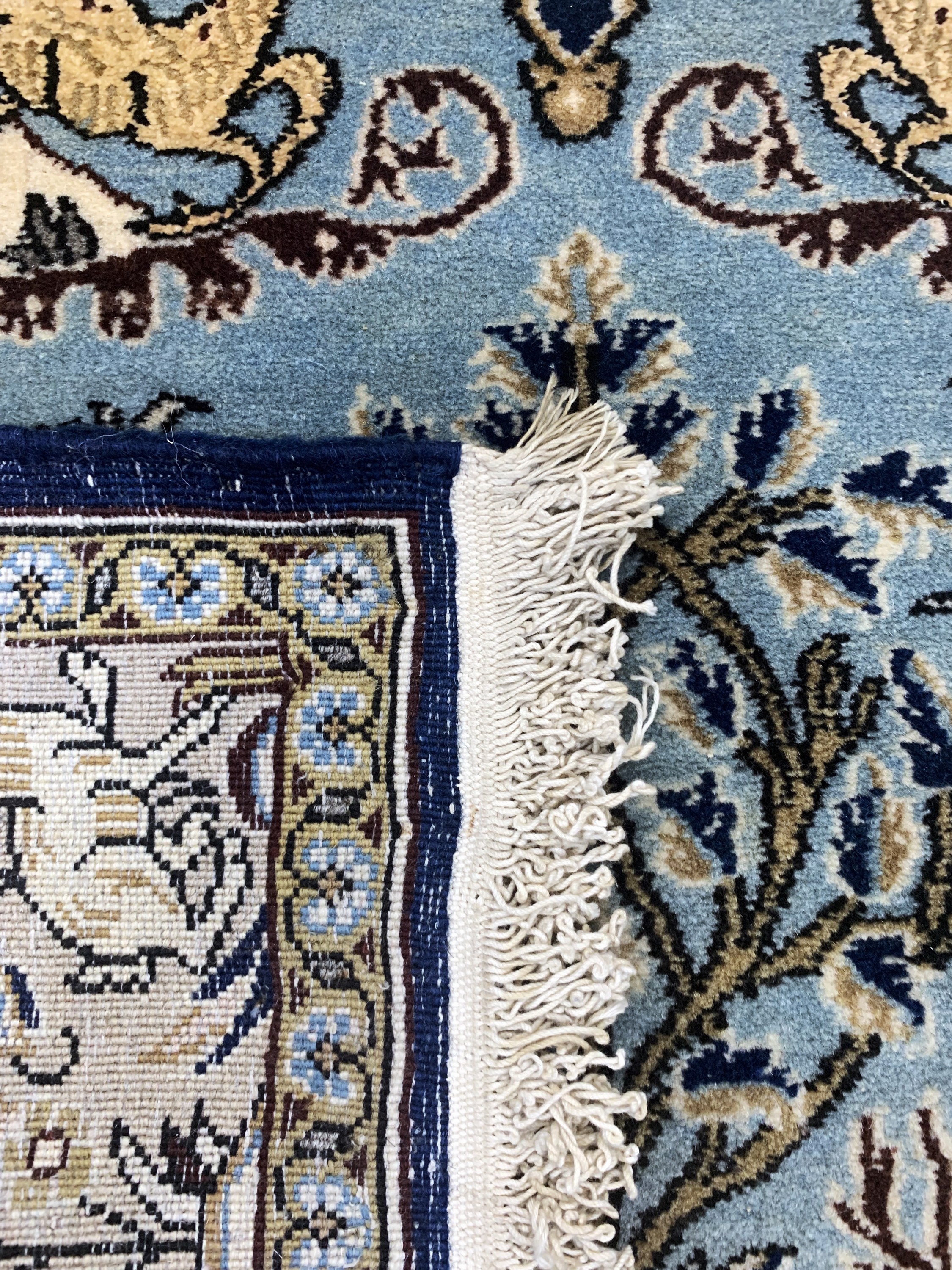 Detail f: Ghom alt, Persien, Mitte 20.Jhd, Wolle mit Seide, ca. 160 x 106 cm, Reinigungsbedürftig, EHZ: 2