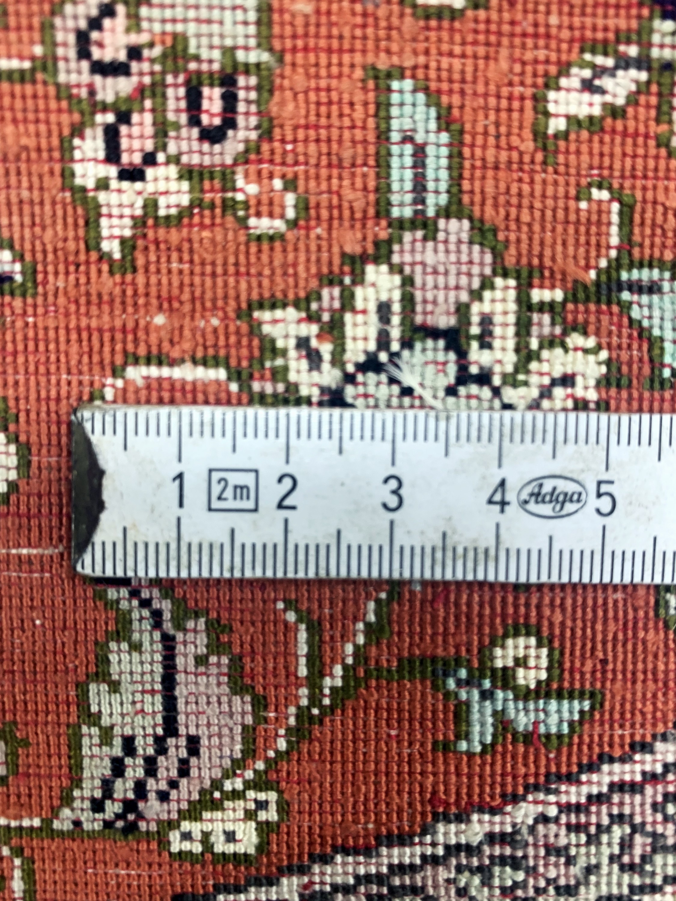 Detail h: Ghom Seide fein Persien, signiert(Ahmadi), Ende 20.Jhd, reine Naturseide, ca. 303 x 198 cm, ca. 1,0 Mio. Kn/qm, EHZ: 1-2