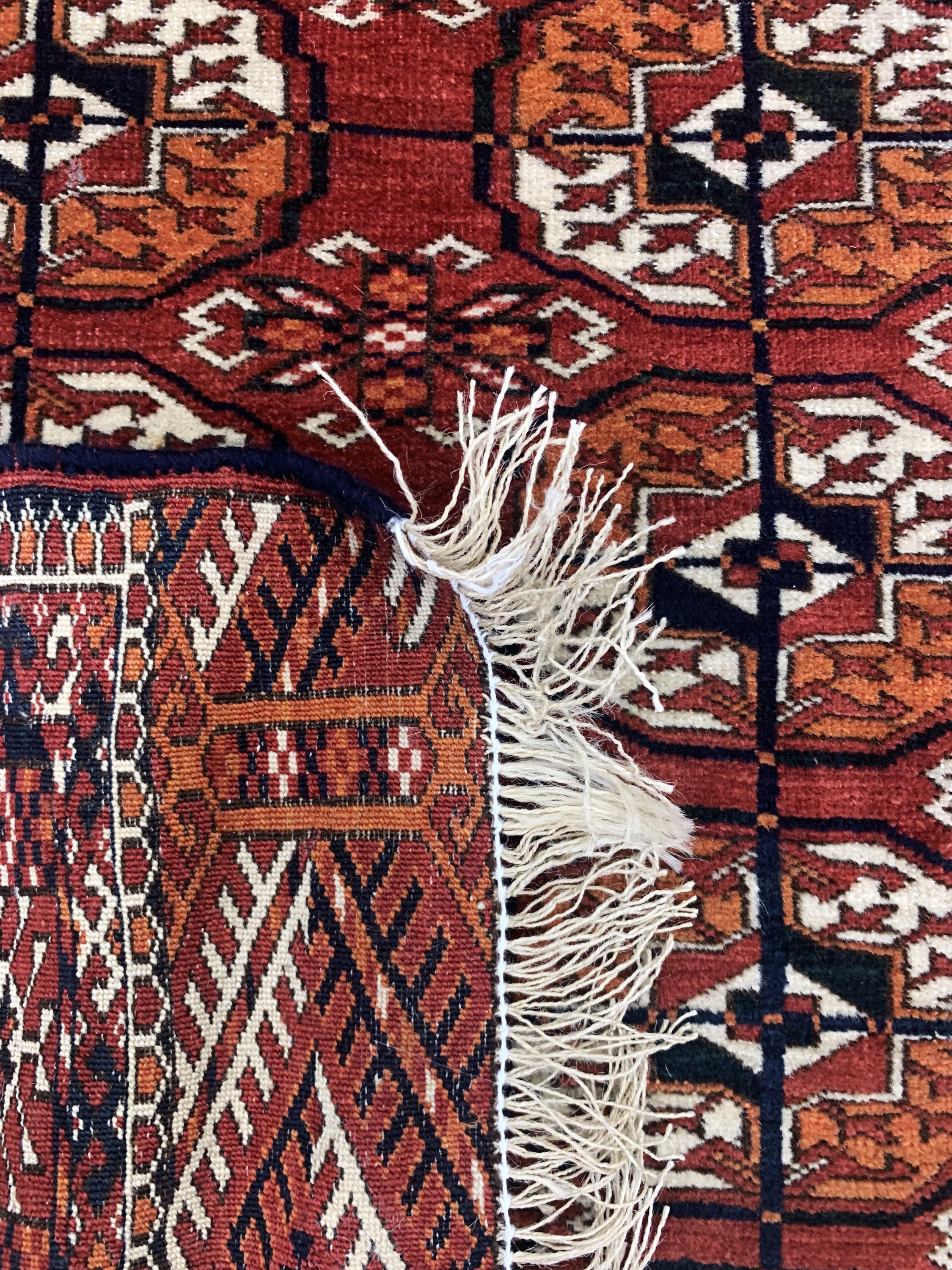 Detail f: Tekke Herdteppich, Turkmenistan, um 1900, Wolle auf Wolle, ca. 163 x 119 cm, EHZ: 2-3
