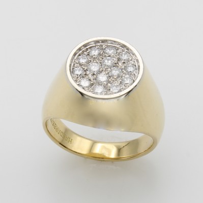 Image 26862168 - Ring mit Brillanten, GG 750/000, Brill. in rhod. Fassung ca. 0.45 ct Weiß/vs, RW ...