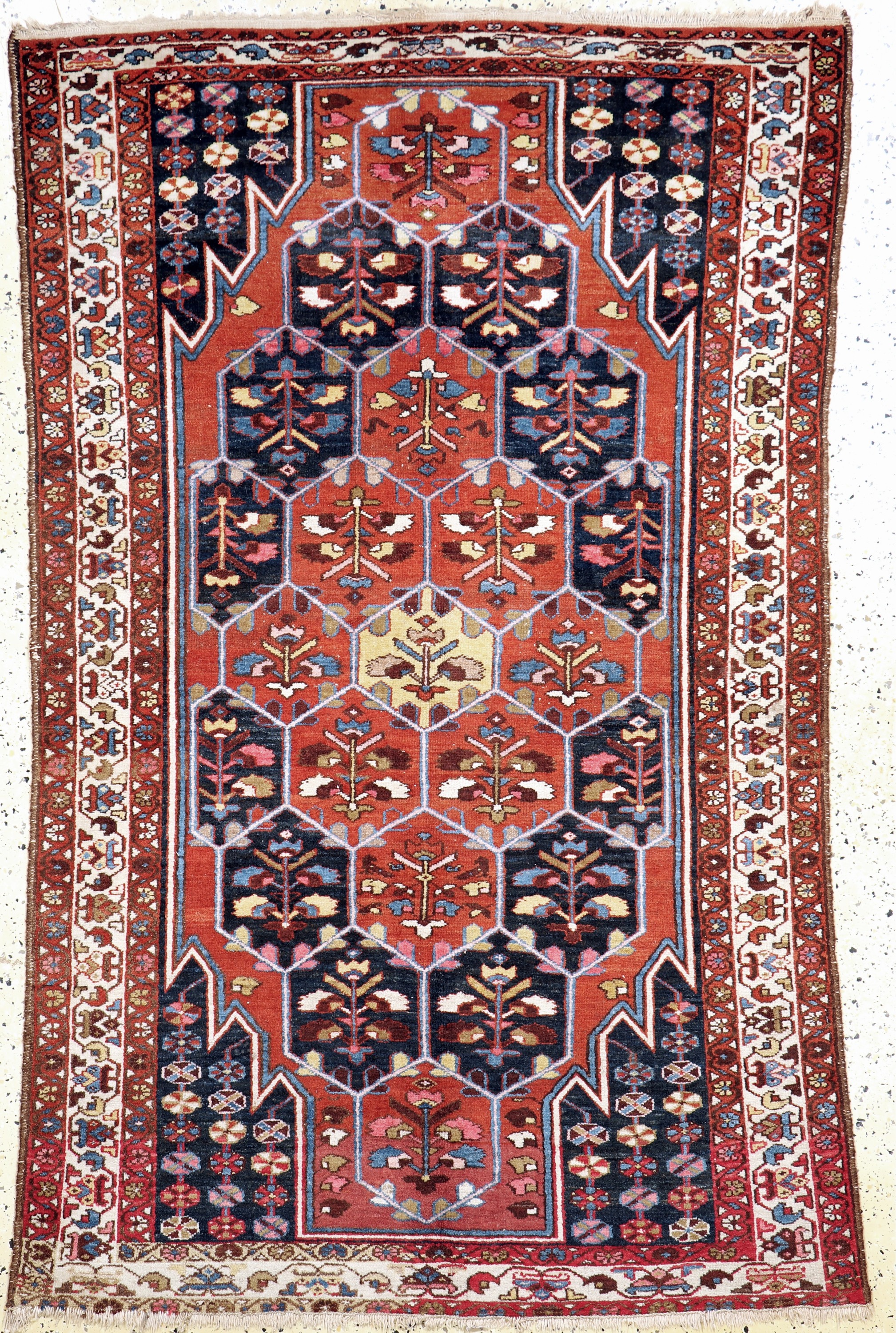 Mazlaghan alt, Persien, Anfang 20.Jhd, Wolle auf Baumwolle, ca. 202 x 128 cm, EHZ: 2-3