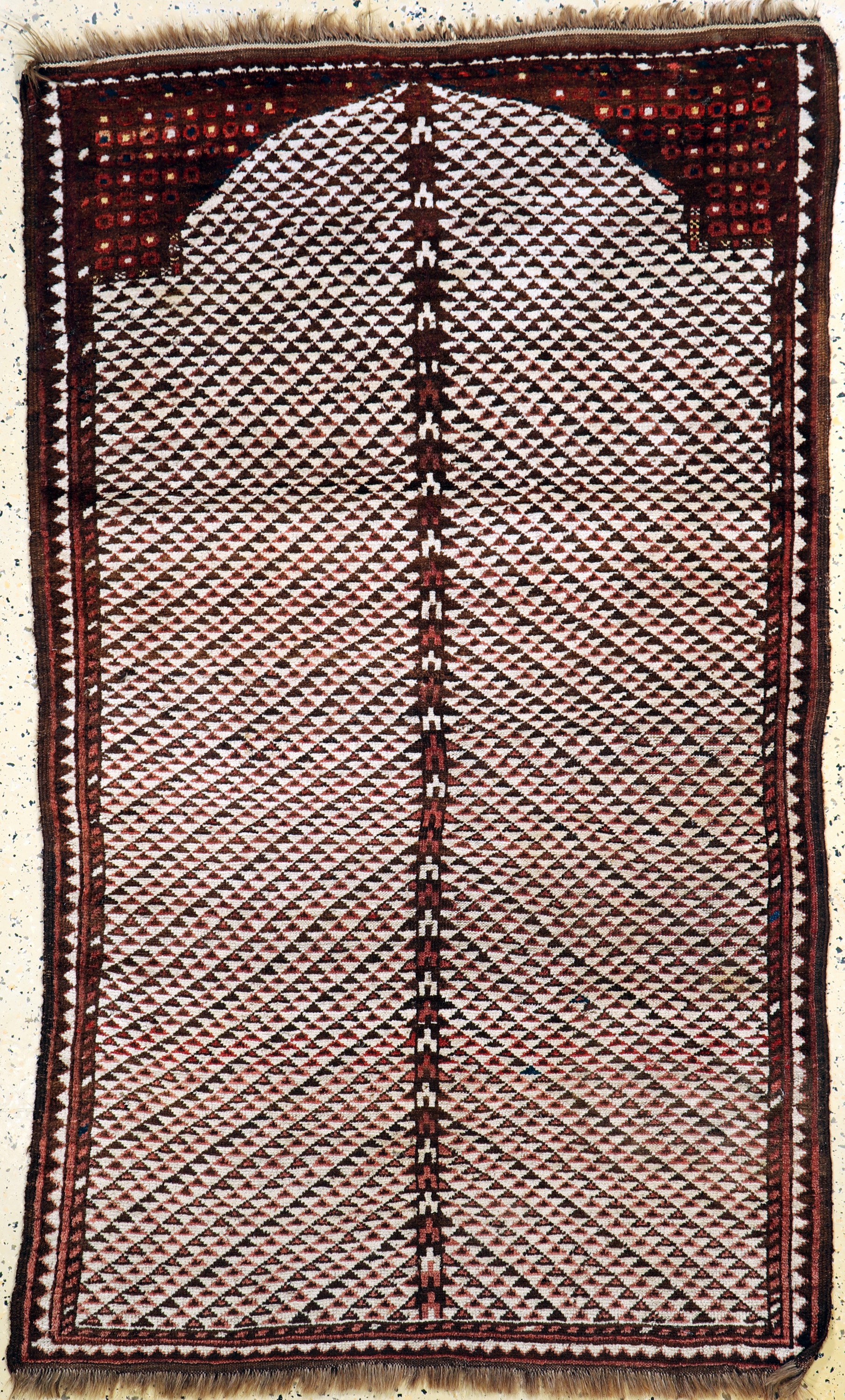 Ersari"Gebetsteppich", Afghanistan, Anfang 20.Jhd, Wolle auf Wolle, ca. 170 x 113 cm, Mottenfraß, EHZ: 3