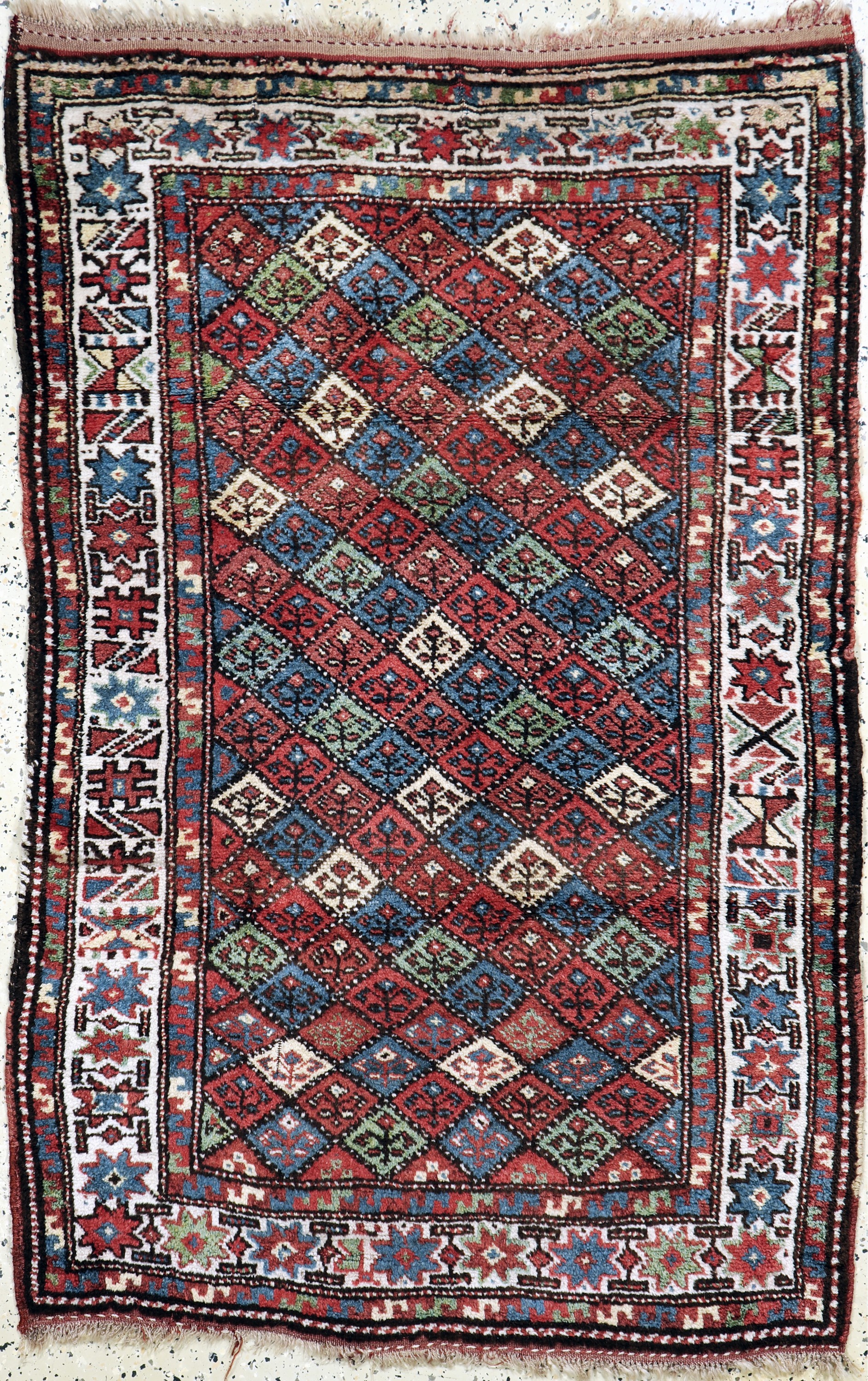Kurdischer"Dorfteppich", Persien, um 1900, Wolle auf Wolle, ca. 165 x 107 cm, EHZ: 2-3