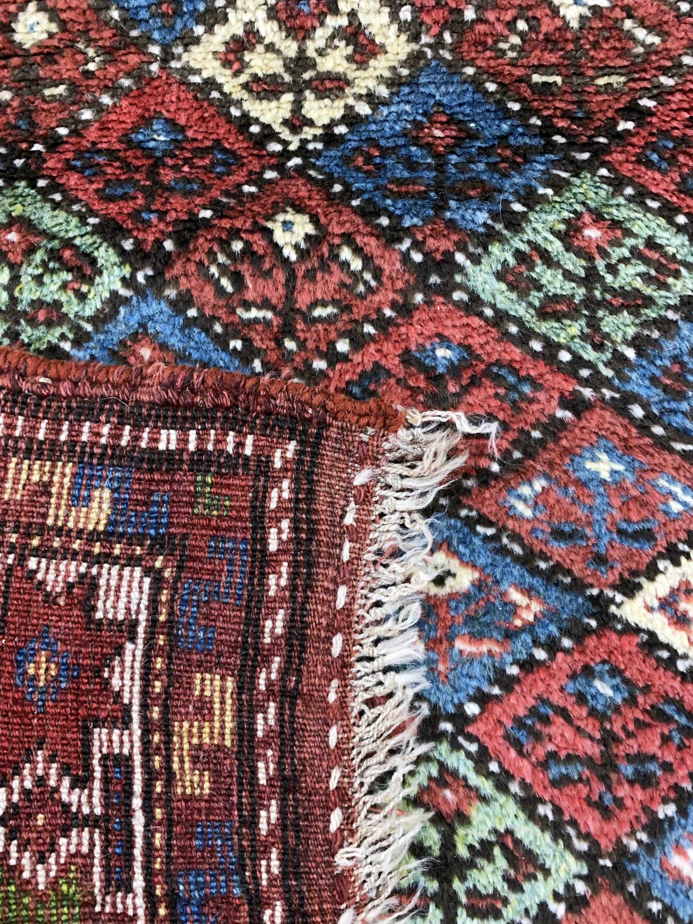 Detail e: Kurdischer"Dorfteppich", Persien, um 1900, Wolle auf Wolle, ca. 165 x 107 cm, EHZ: 2-3