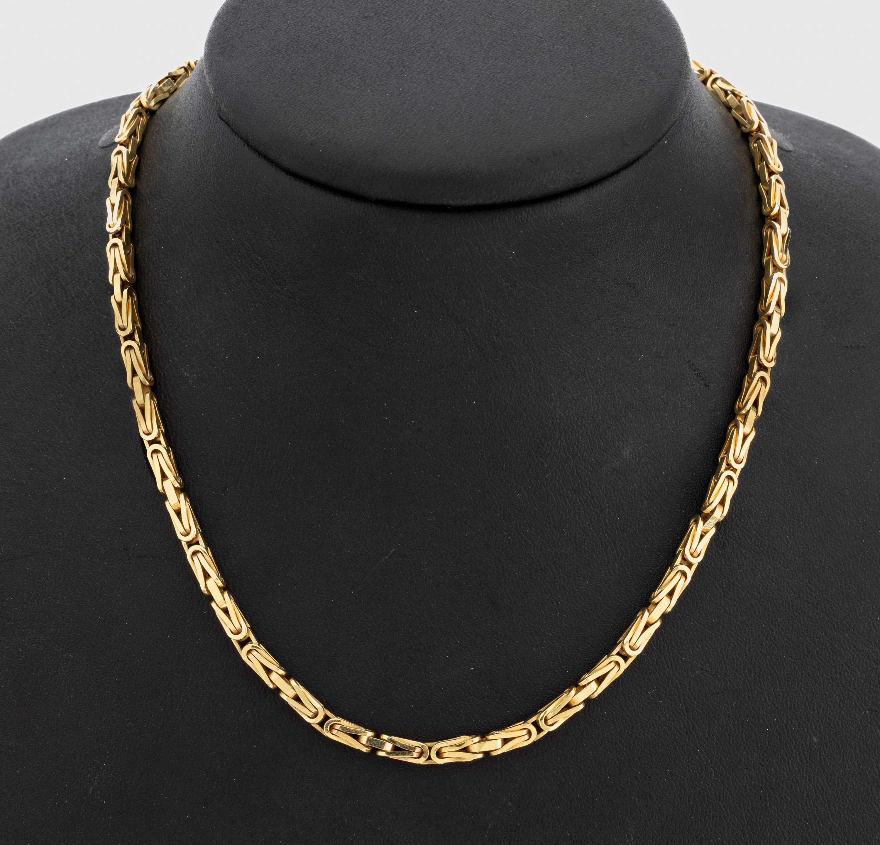 14 kt Gold Königskette, GG 585/000 gepr., endlos, L. ca. 80 cm, ca. 42 g