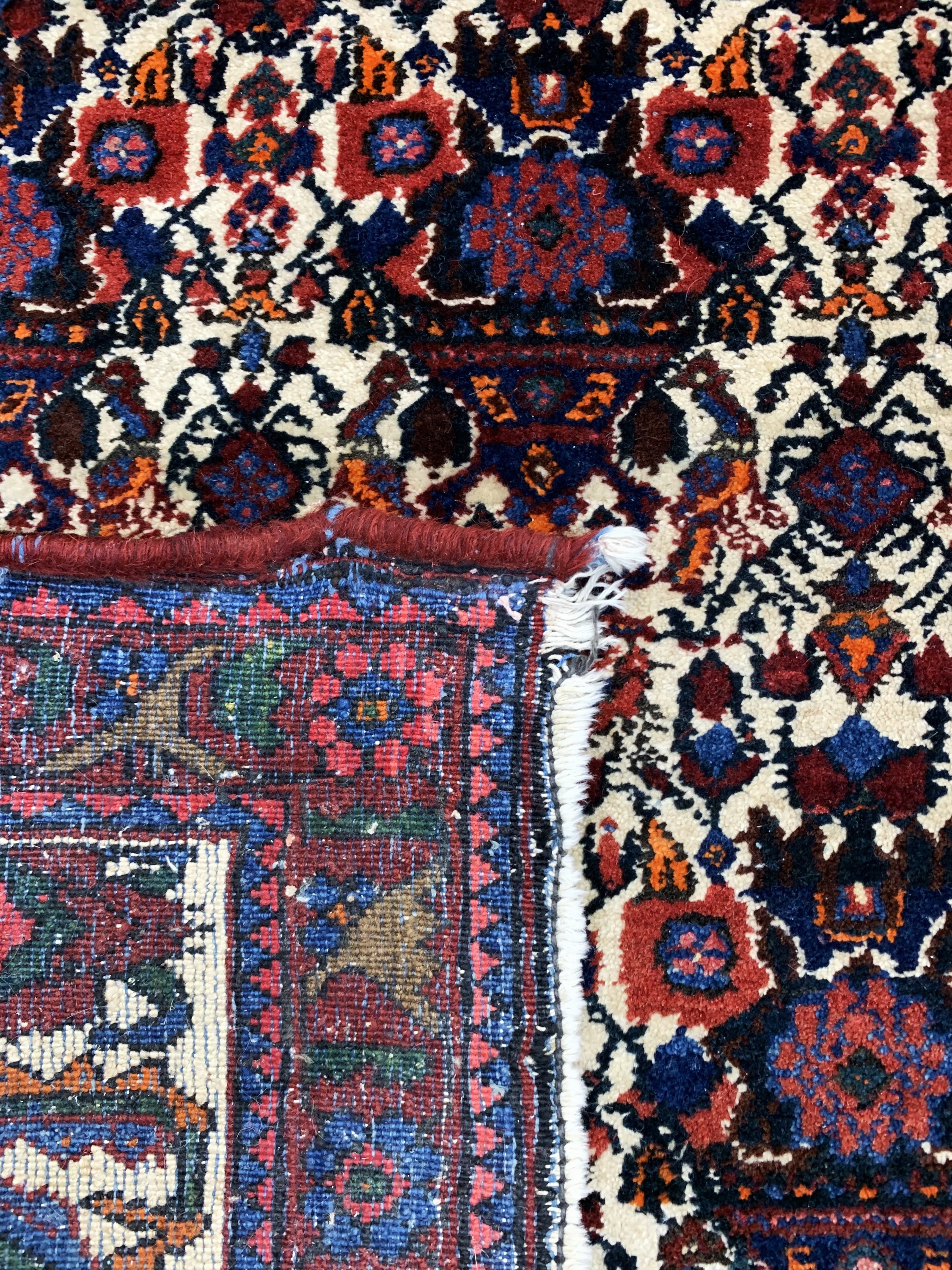Detail e: Abadeh alt, Persien, Mitte 20.Jhd, Wolle auf Baumwolle, ca. 225 x 165 cm, EHZ: 2
