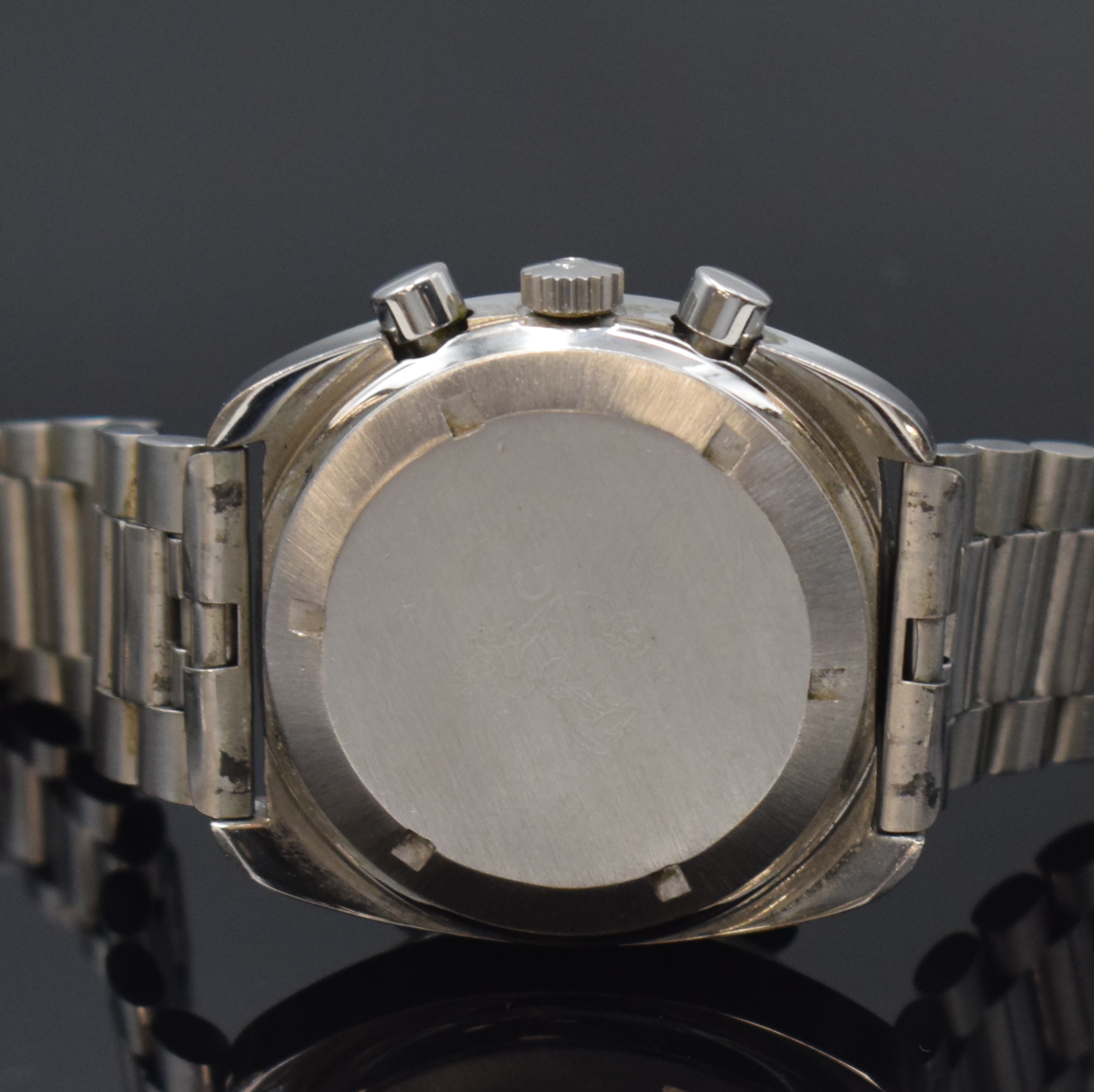 Detail e: OMEGA Seamaster Armbandchronograph Referenz 176.007, Schweiz 1973, Automatik, Edelstahlgeh. inkl. orig. Gliederband Ref. 1162 mit Faltschl., verschr. ...