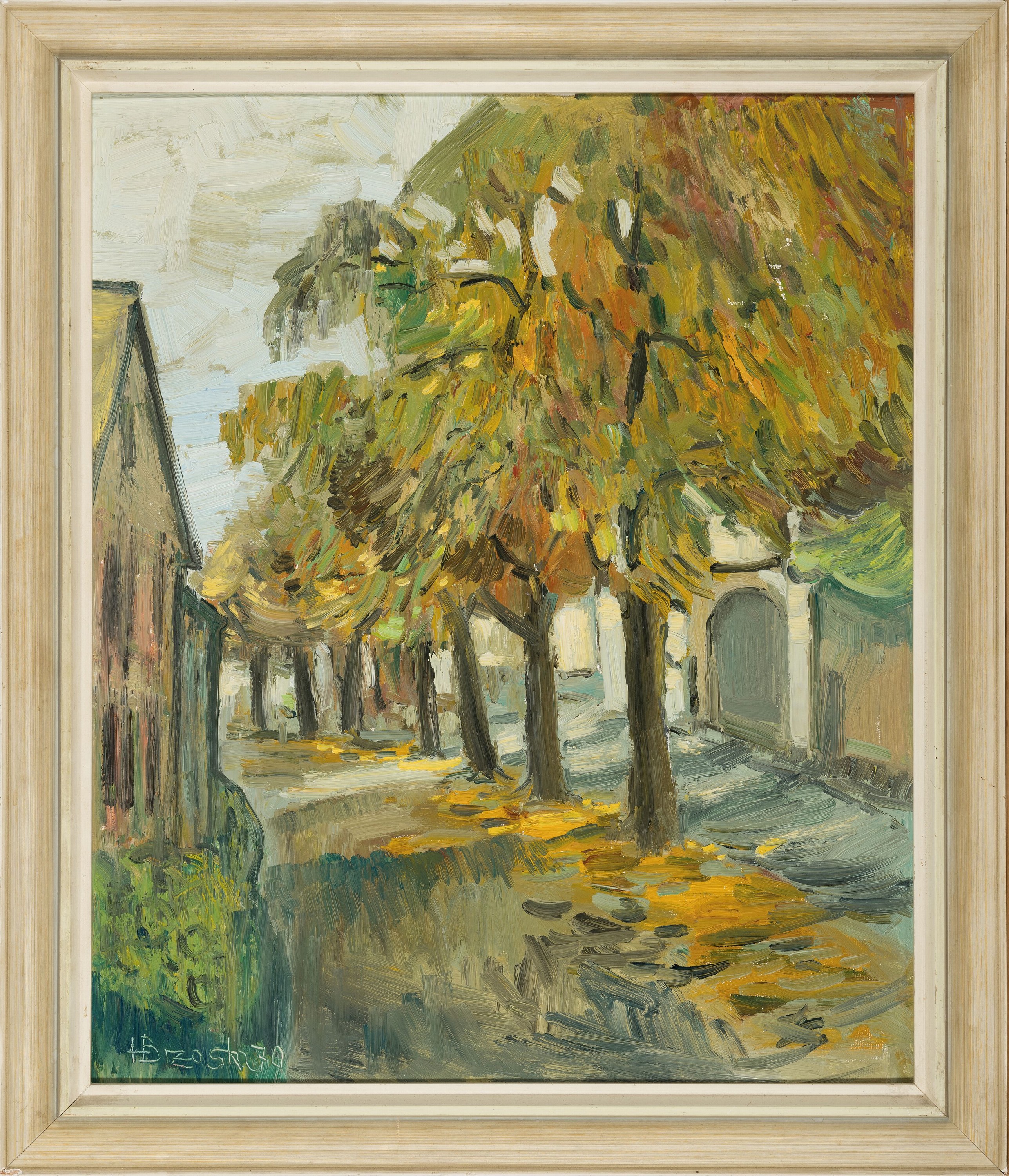 Detail k: Heinz Brzoska, 1942 Kattowitz-2015 Ludwigshafen am Rhein, Theresienstraße in Rhodt unter der Rietburg, 1979, links unten signiert und datiert, ...