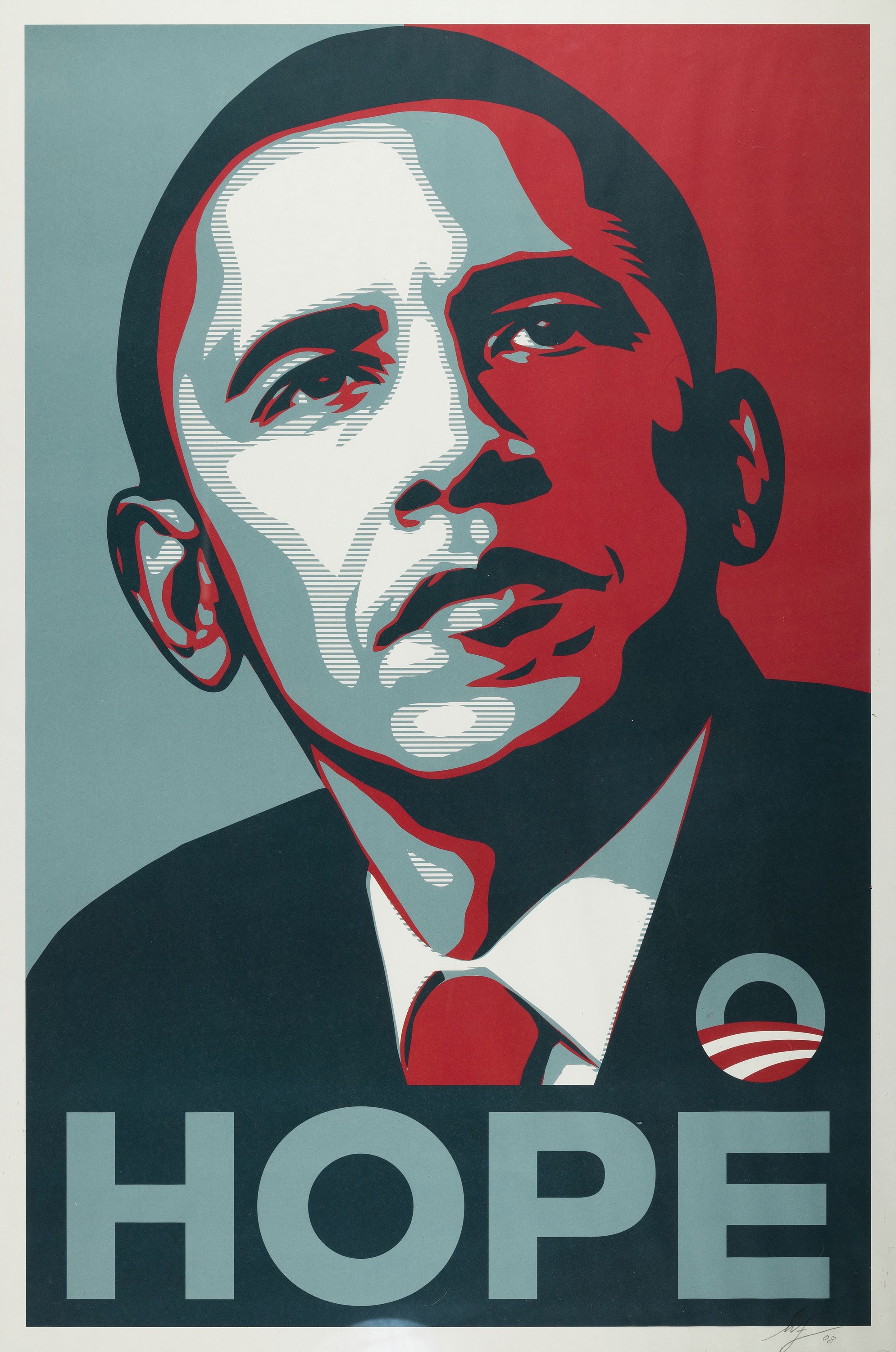 Shepard Fairey, geb. 1970 Charleston, CL, "HOPE", Offsetlitho, handsigniert und datiert 2008, ca. 91x61 cm