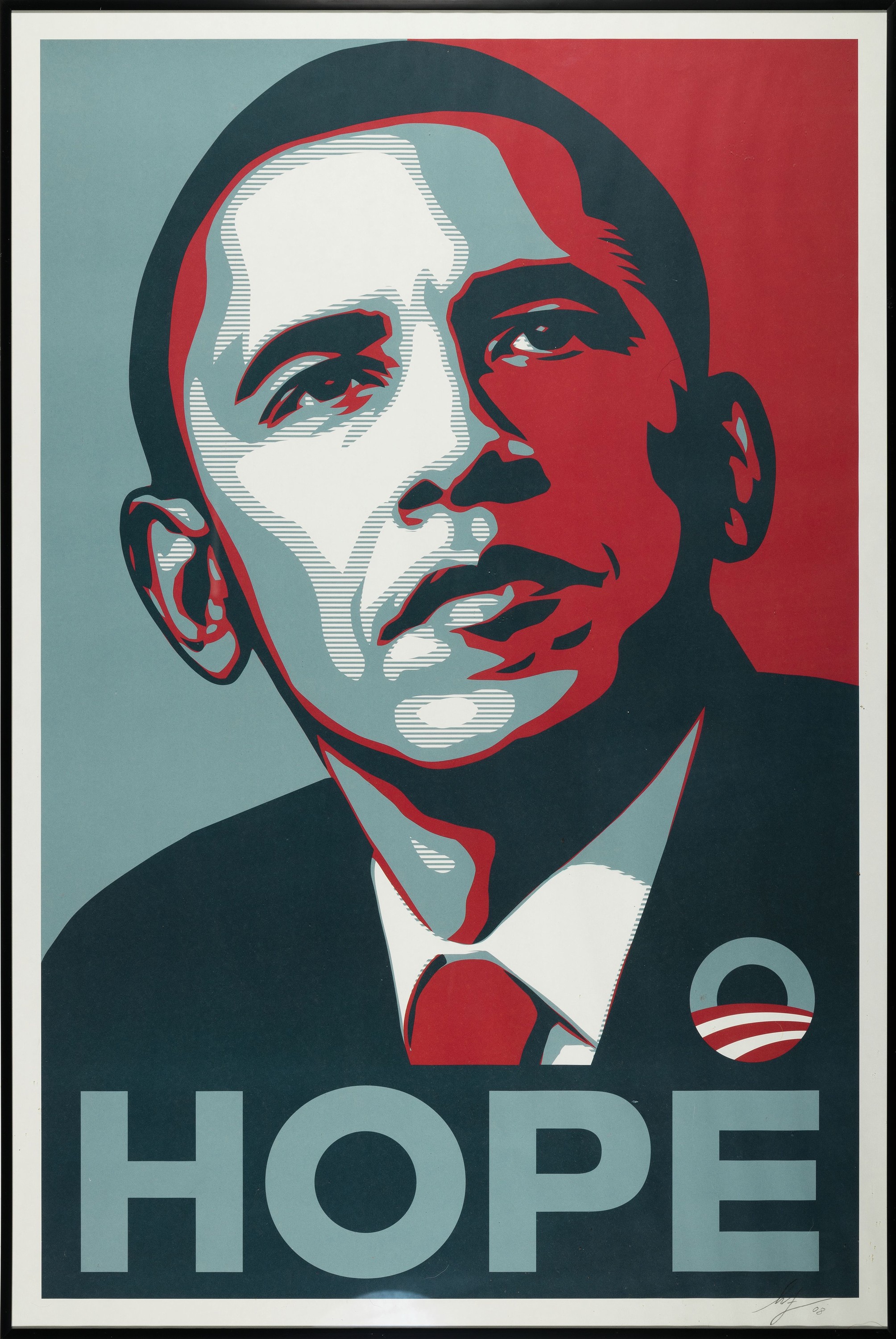 Detail k: Shepard Fairey, geb. 1970 Charleston, CL, "HOPE", Offsetlitho, handsigniert und datiert 2008, ca. 91x61 cm