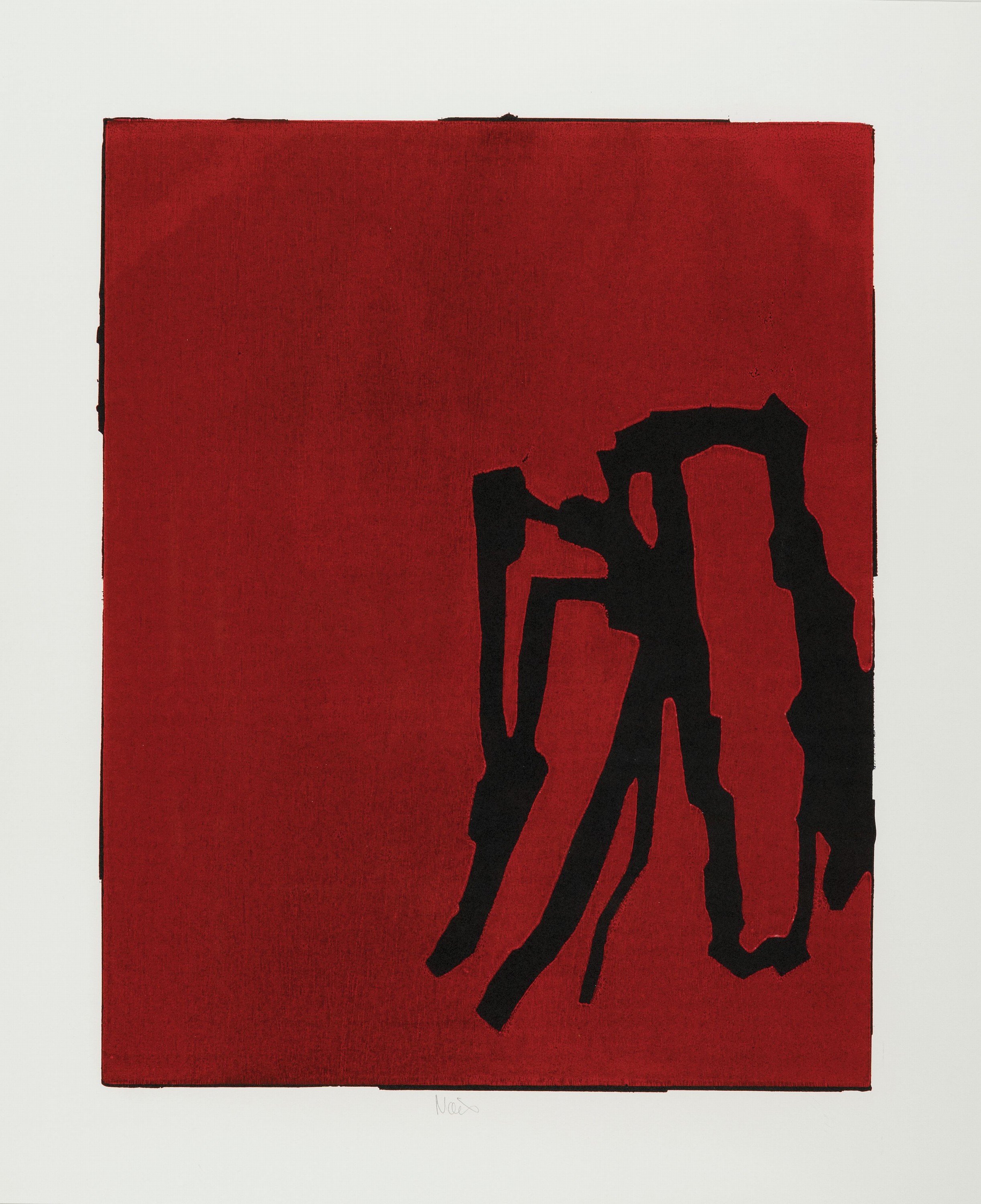 Martin Noel, 1856 Berlin-2010 Bonn, Bebeto, Farbholzschnitt von 1994, handsign., ca. 50x40cm, PP, uGl., R. ca. 81x66cm