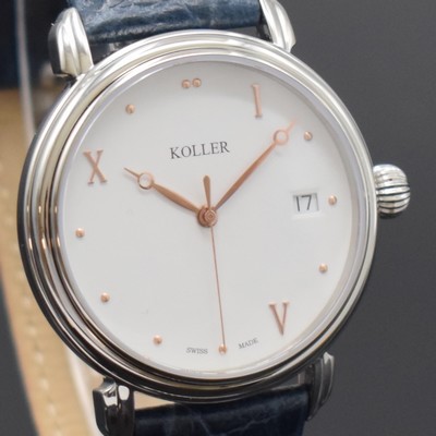 26864198c - KOLLER Armbanduhr in Edelstahl Referenz 69600, Schweiz akt. Produktion, Automatik, ...