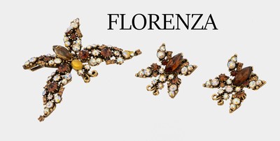 Image 26866075 - Schmuckset "Schmetterlinge" Florenza, USA 1960er Jahre, Schmetterlingsmotiv, ...