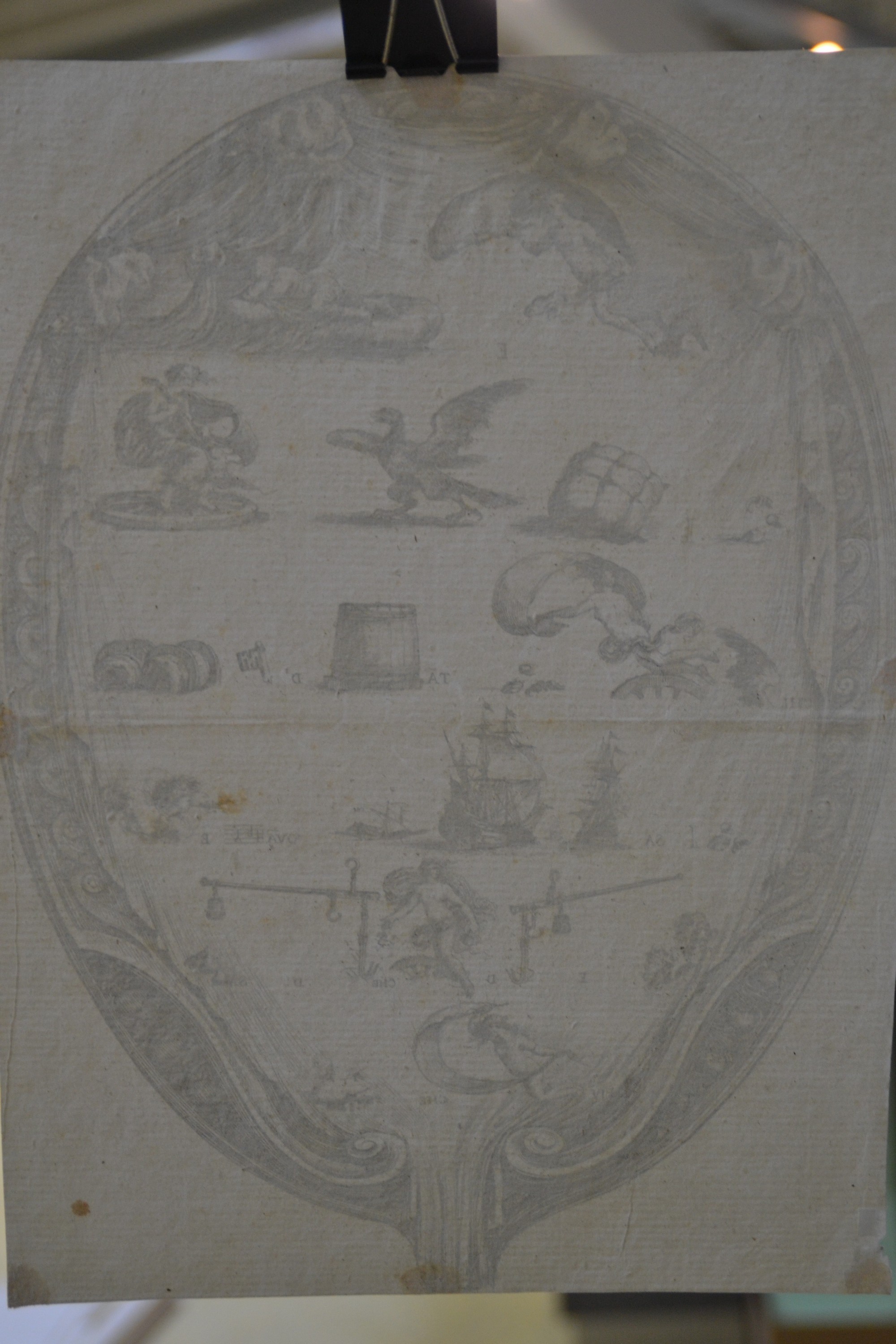 Detail g: Stefano della Bella, 1610-1664, 2 Kupferstiche: Il rebus della fortuna und Il Rebus dell'Amore, je ca. 28x21cm