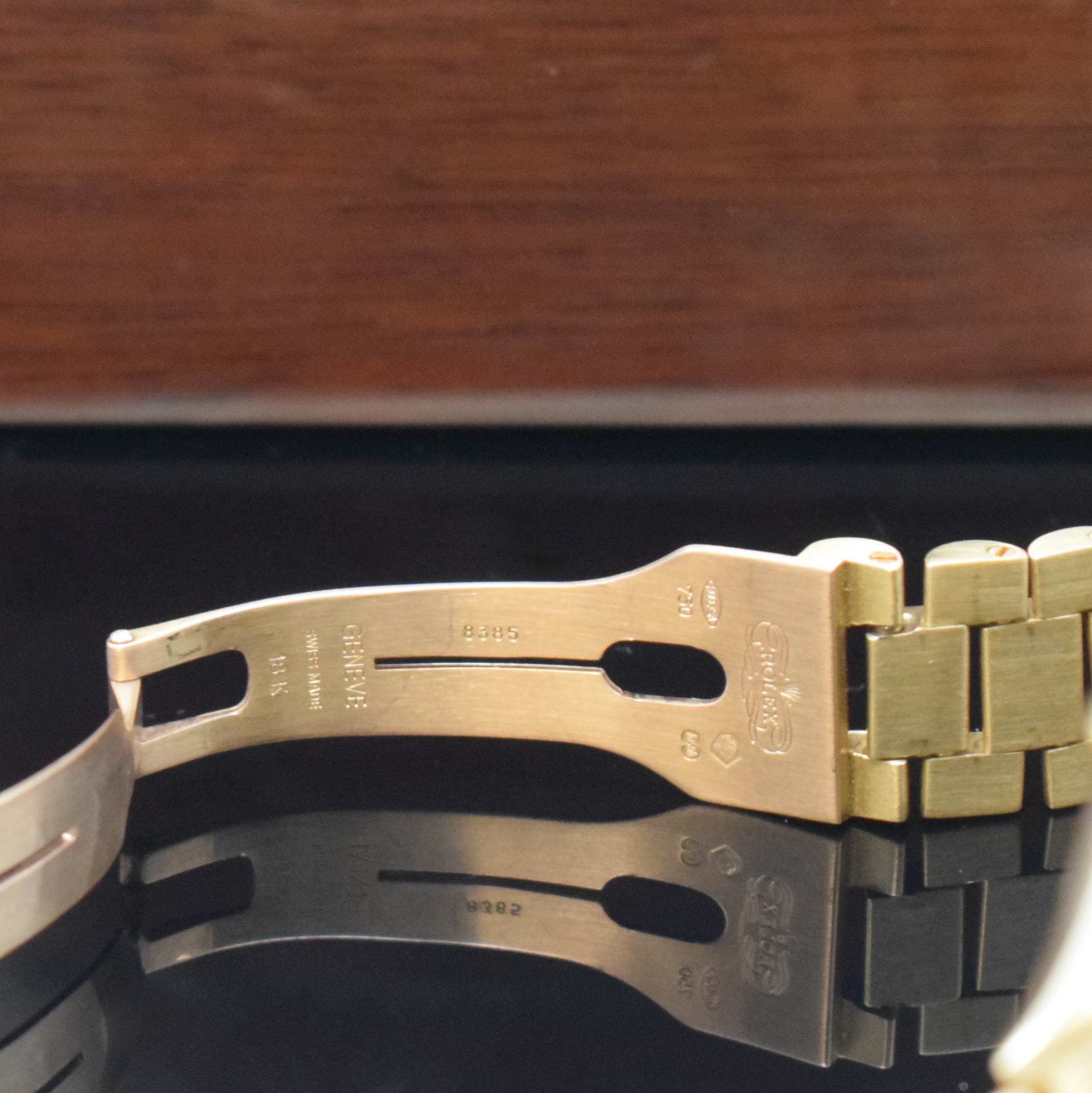 Detail c: ROLEX Herrenarmbanduhr Oyster Perpetual Day- Date Referenz 18238, Automatik, A-Serie, Chronometer der Superlative in GG 750/000 inkl. Präsidentband ...