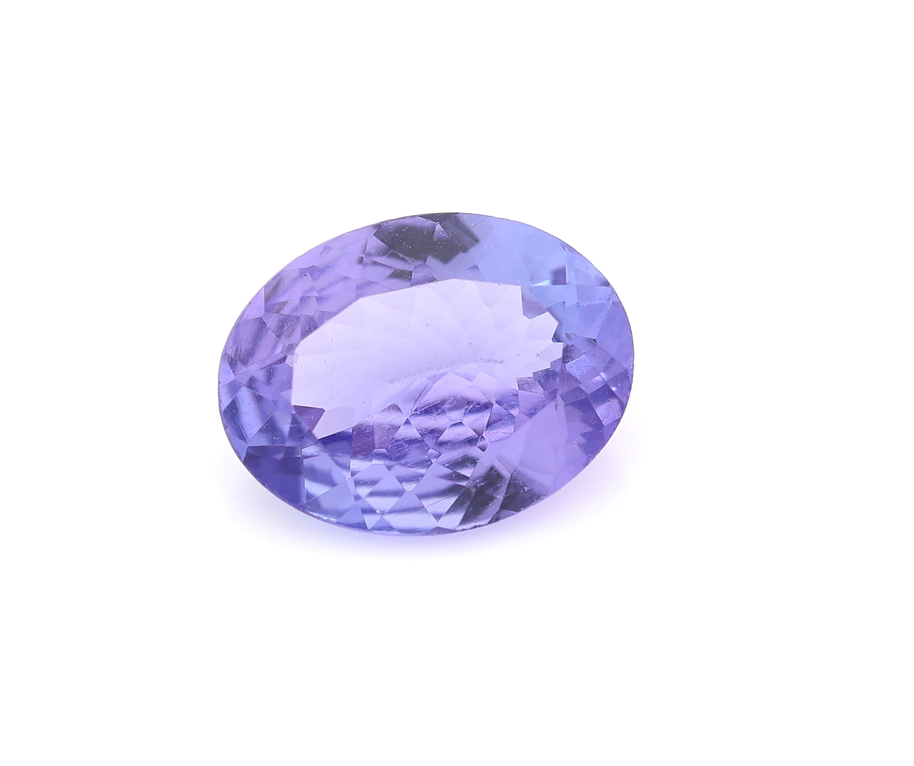 Loser Tansanit, ca. 1.57 ct, ovalfacett.