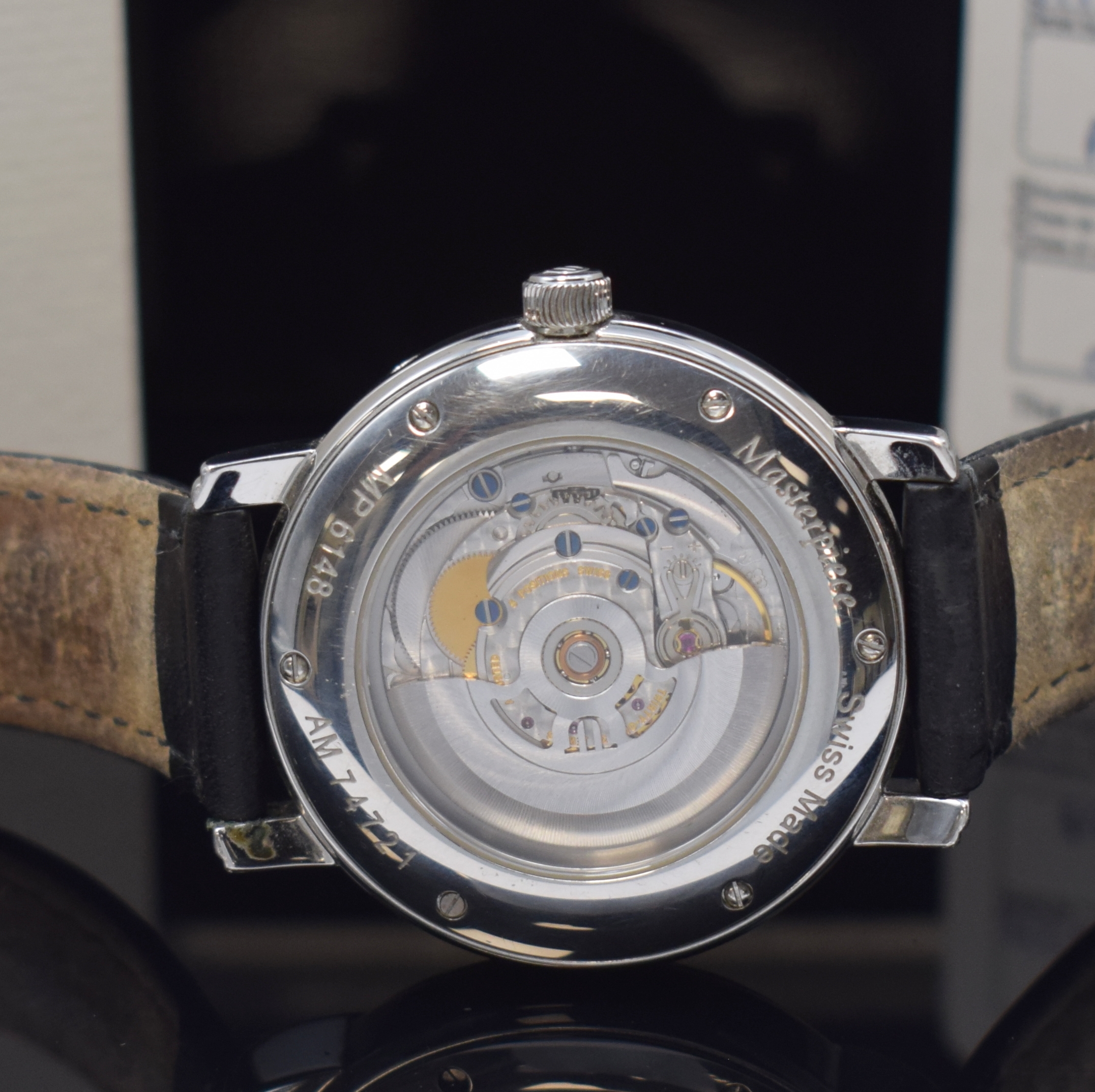 Detail c: MAURICE LACROIX Herrenarmbanduhr aus der Masterpiece Collection Modell Regulateur Referenz MP6148, Automatik, beids. vergl. Edelstahlgeh., Boden ...