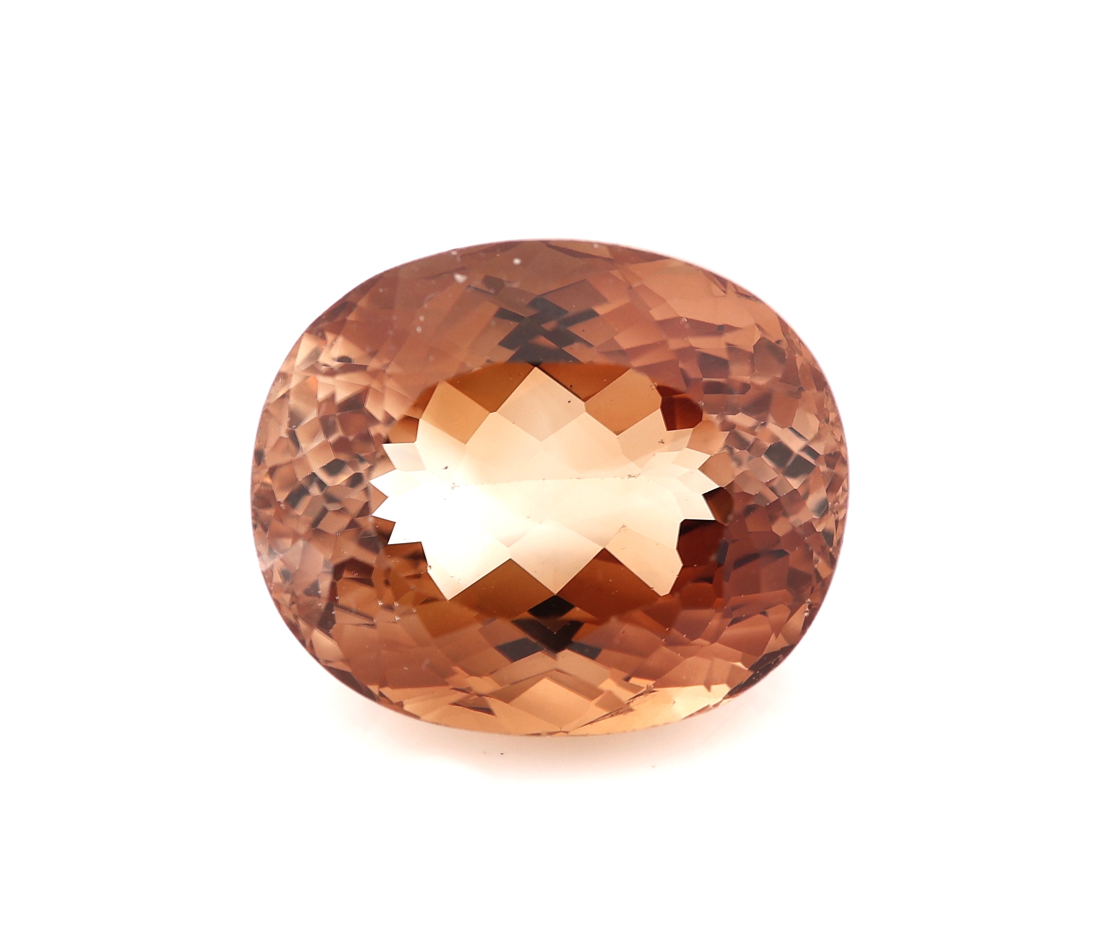 Loser Imperialtopas, ca. 27.82 ct, ovalfacett.
