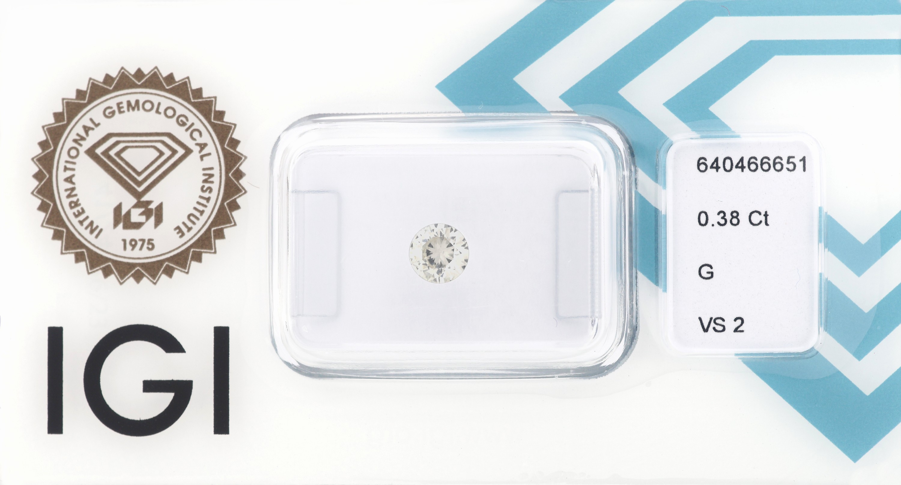 Loser Brillant 0.38 ct feines Weiß(G)/vs2, eingeschweißt, IGI-Expertise
