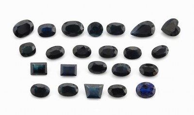 Image Lot lose Saphire, ca. 16.59 ct, versch. Größen, Schliffformen und Farbnuancen, ...