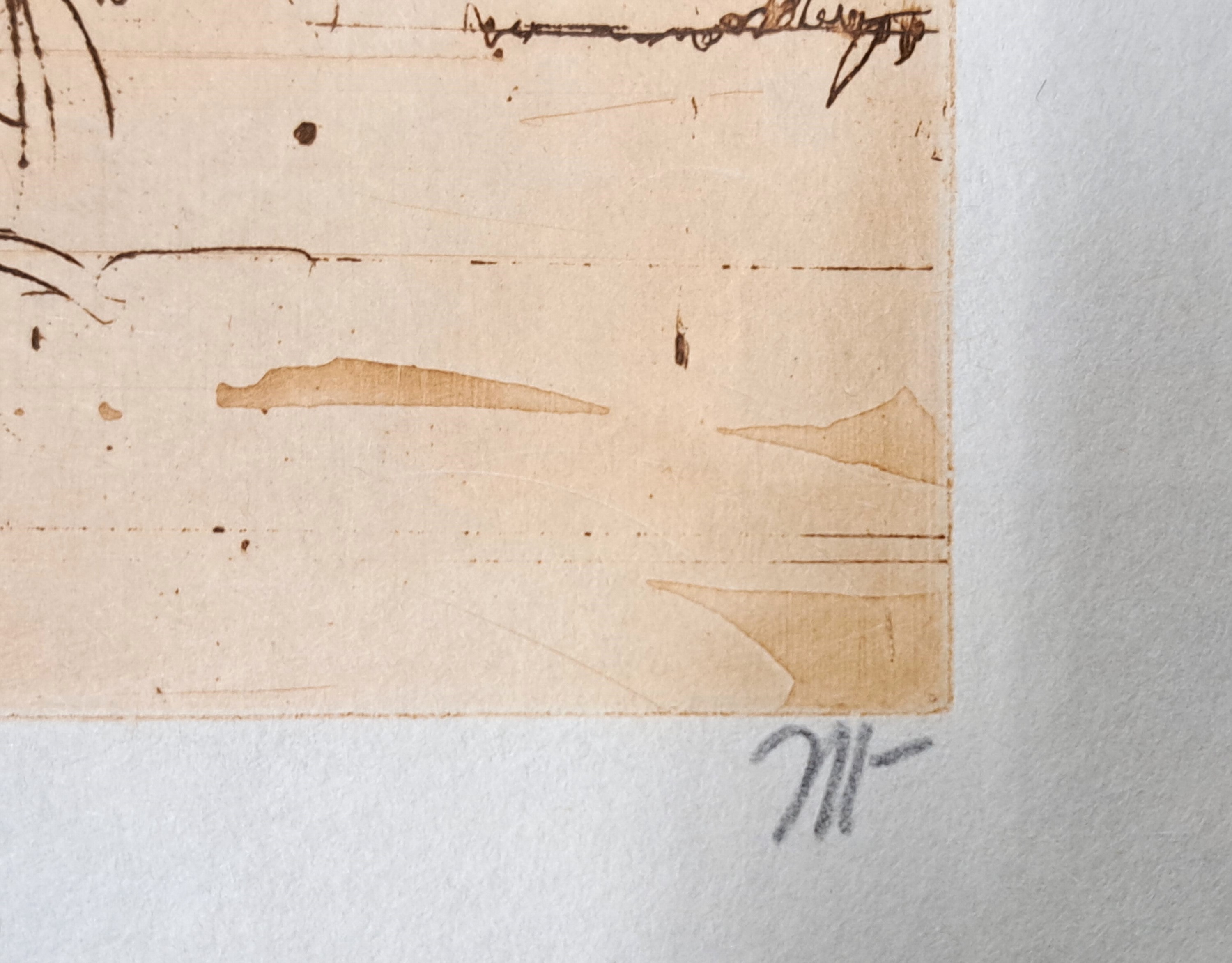 Detail a: Horst Janssen, 1929-1995, Britta im Anmarsch, Farblithographie von 1988, re. u. monogr., rückseitig Stempel Ed. griffelkunst und Nachlaßstempel, ...