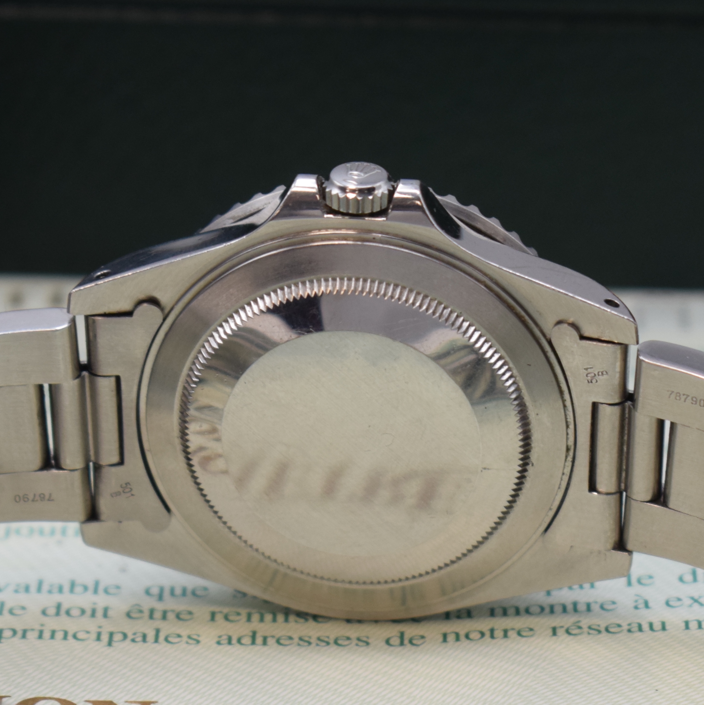 Detail d: ROLEX Herrenarmbanduhr Oyster Perpetual Date GMT-Master II Referenz 16710, Automatik, A- Serie, LC 100, Chronometer der Superlative in Edelstahl ...