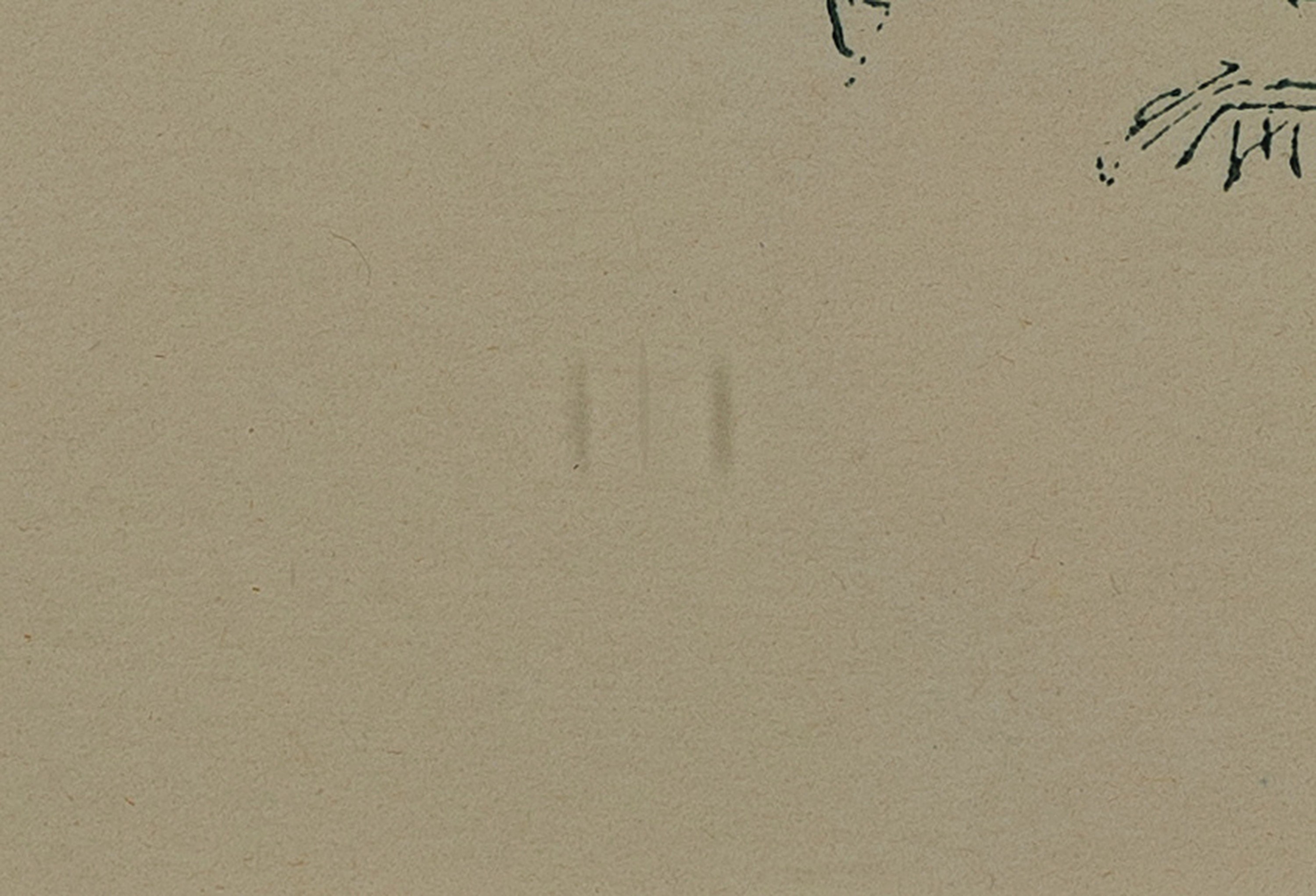 Detail c: Max Slevogt, 1869 Landshut-1932 Neukastel, Selbstbildnis, Radierung, links unten sign., ca. 19x13cm, PP, u.Gl., R. ca. 39x31cm, dazu Federzeichnung ...