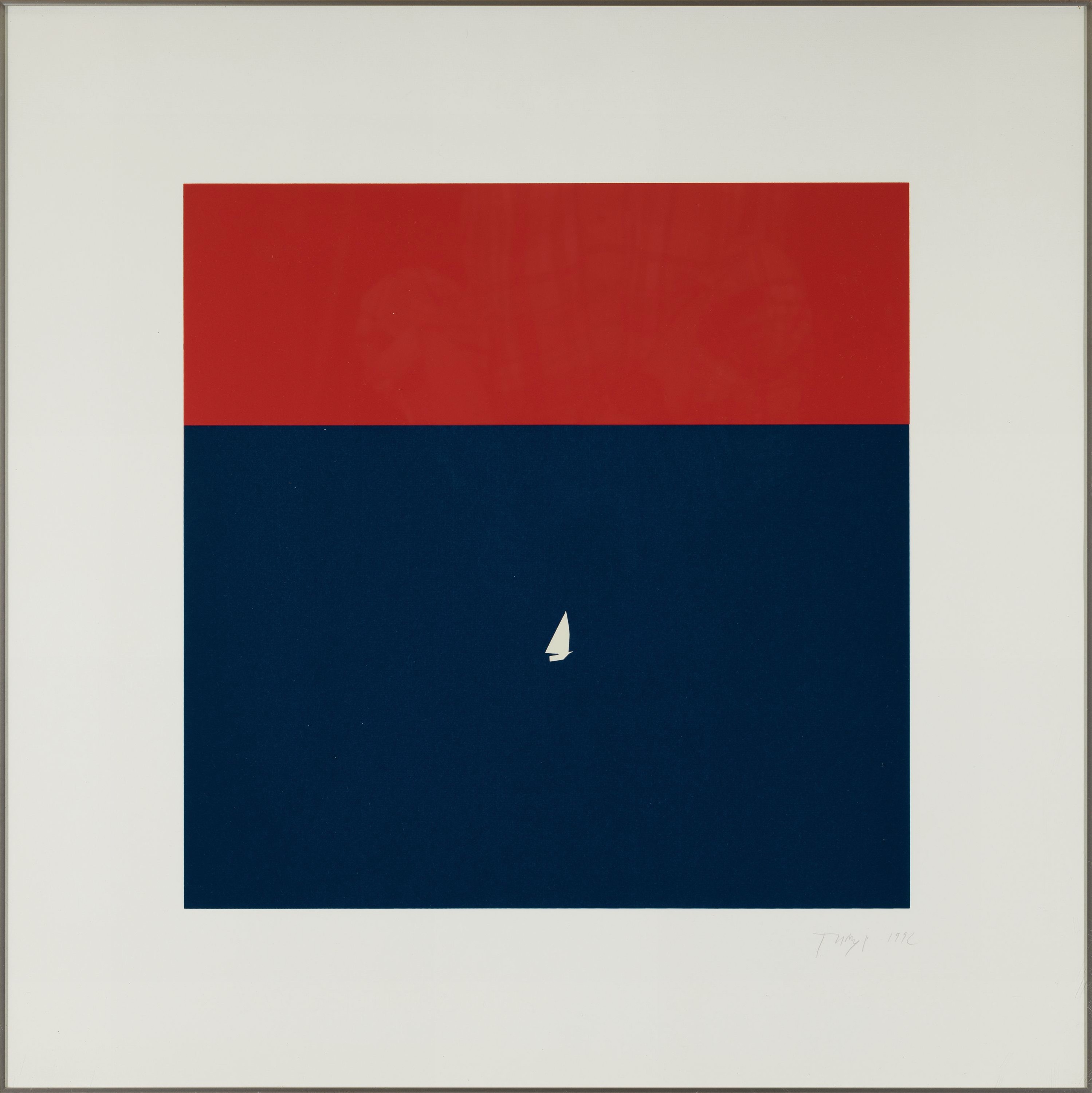 Detail k: Timur Petrovich Novikov, 1958-2002 St. Petersburg, Sonnenaufang am Meer, Farbserigraphie, handsign., dat. 1992, ca. 40x40cm, u.Gl., R. ca. 60x60cm